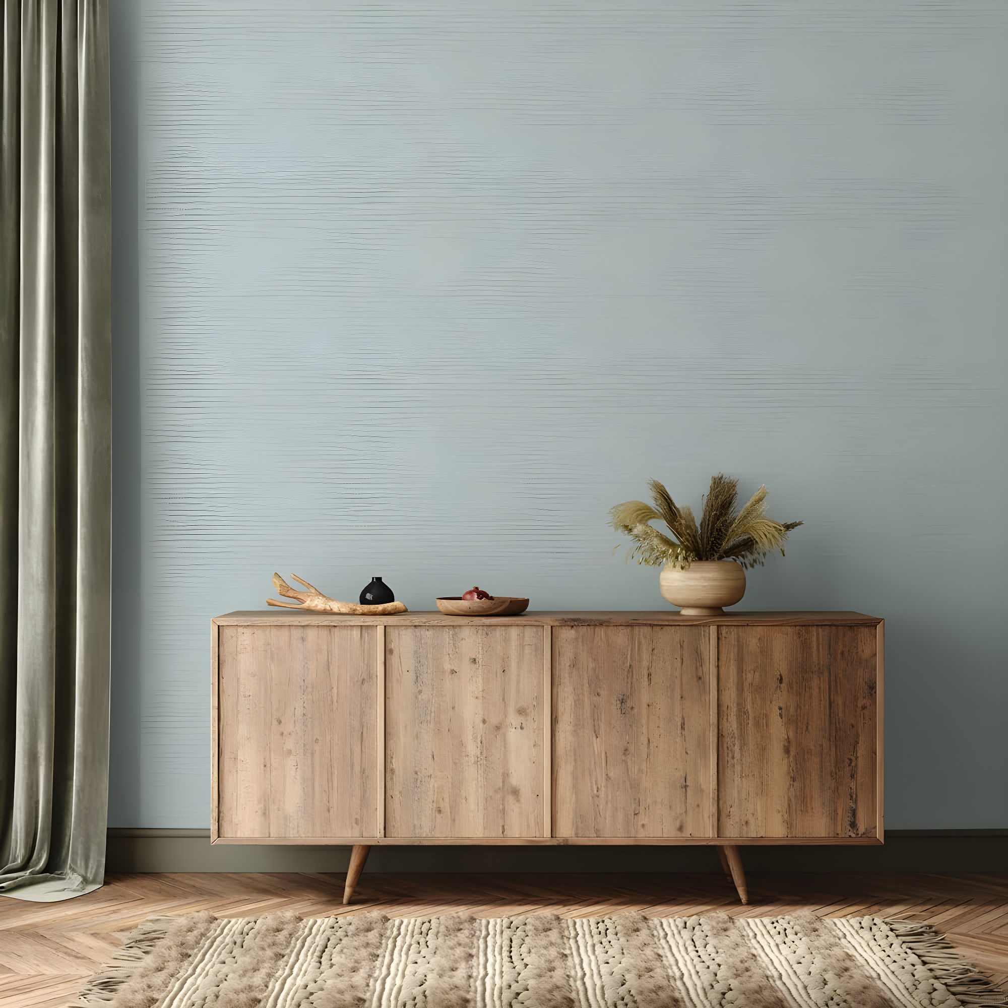 Tempaper & Co.® Faux Horizontal Grasscloth Removable Peel and Stick Wallpaper, Textured Seaglass, 28 sq. ft.: Vinyl, Prepasted