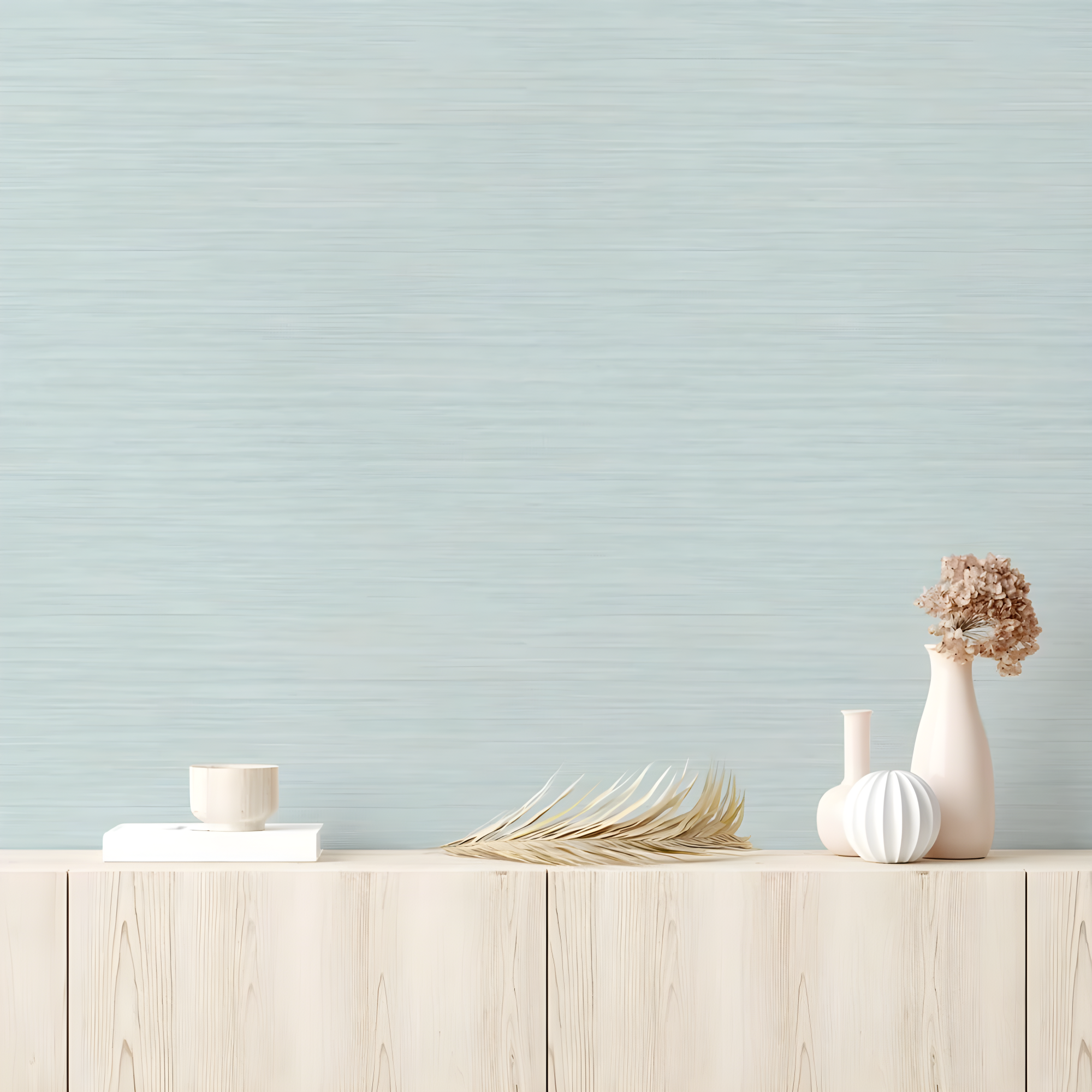 Tempaper & Co.® Faux Horizontal Grasscloth Removable Peel and Stick Wallpaper, Textured Seaglass, 28 sq. ft.: Vinyl, Prepasted