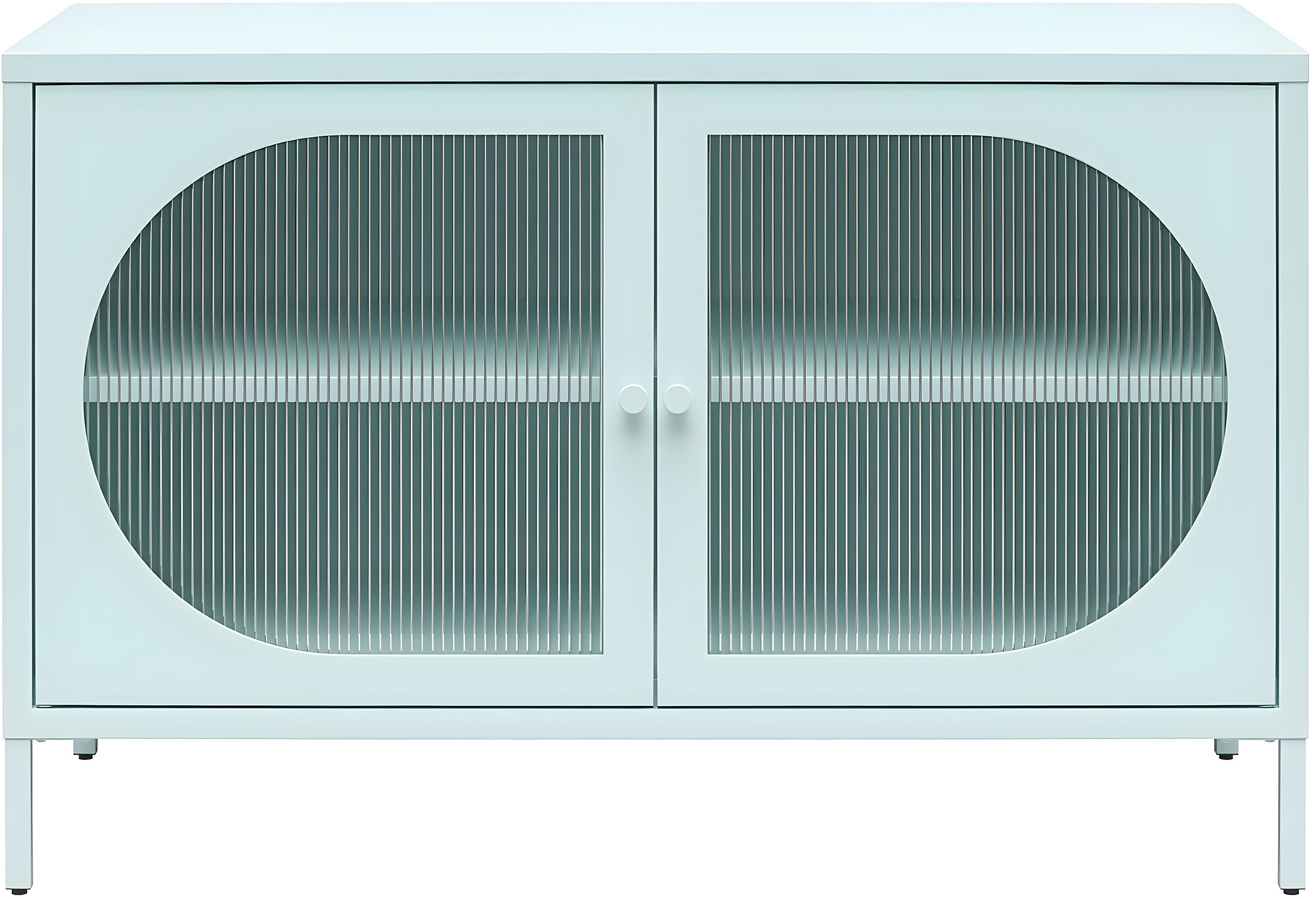 Luna 25.2'' Tall Accent Cabinet with Fluted Glass