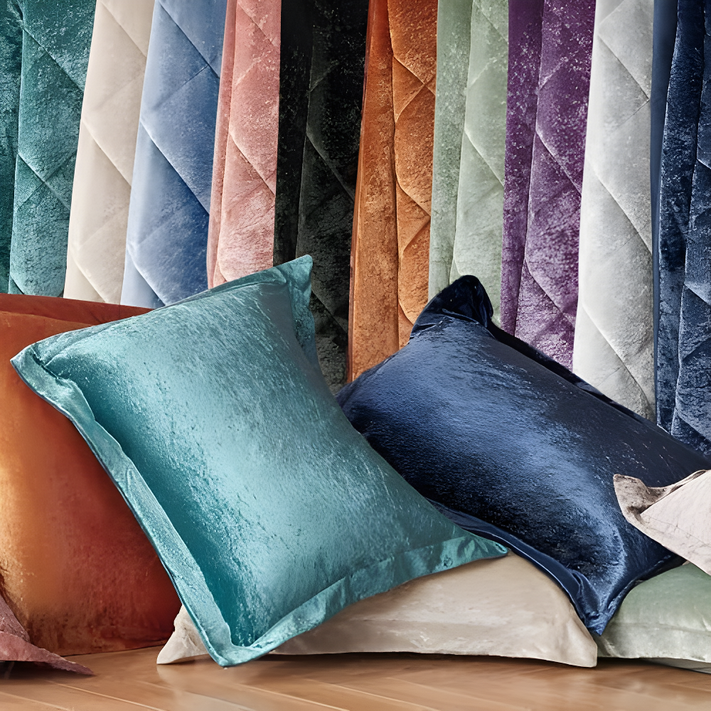 Felicia Crushed Velvet Comforter Set with Throw Pillow