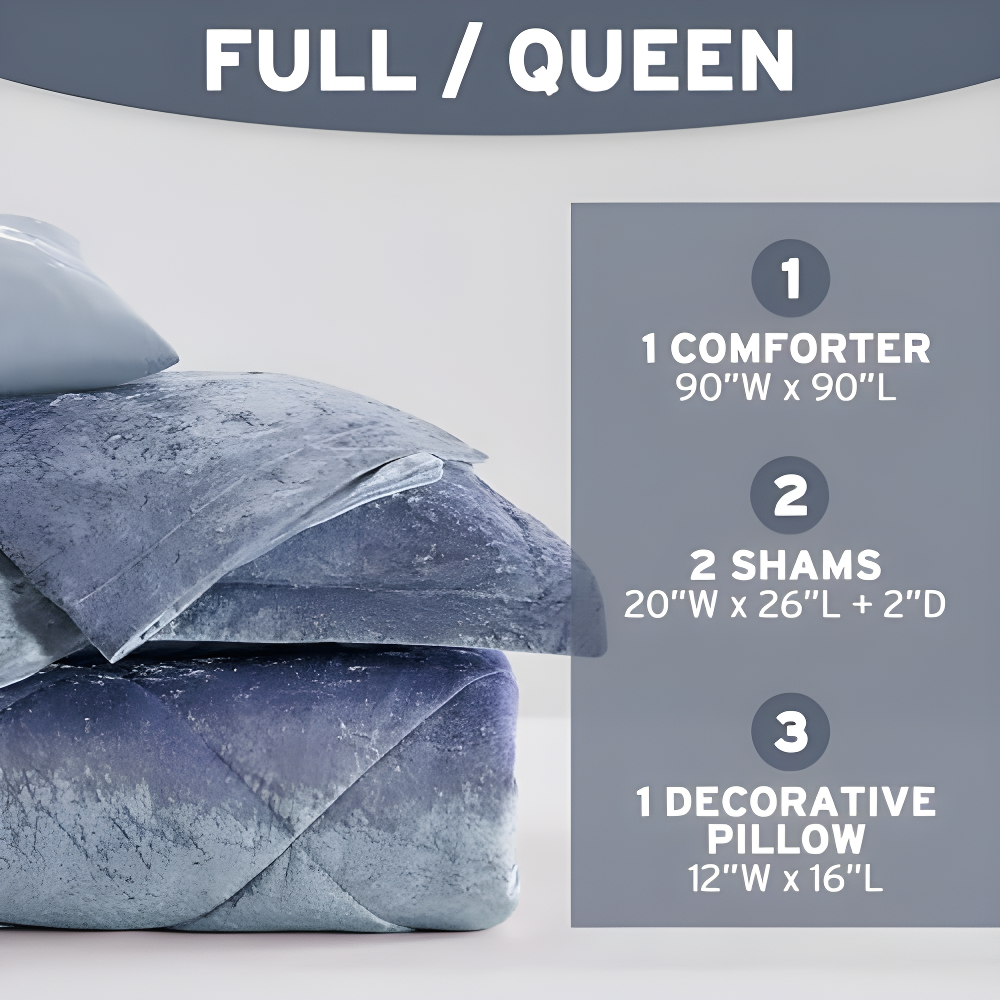 Felicia Crushed Velvet Comforter Set with Throw Pillow