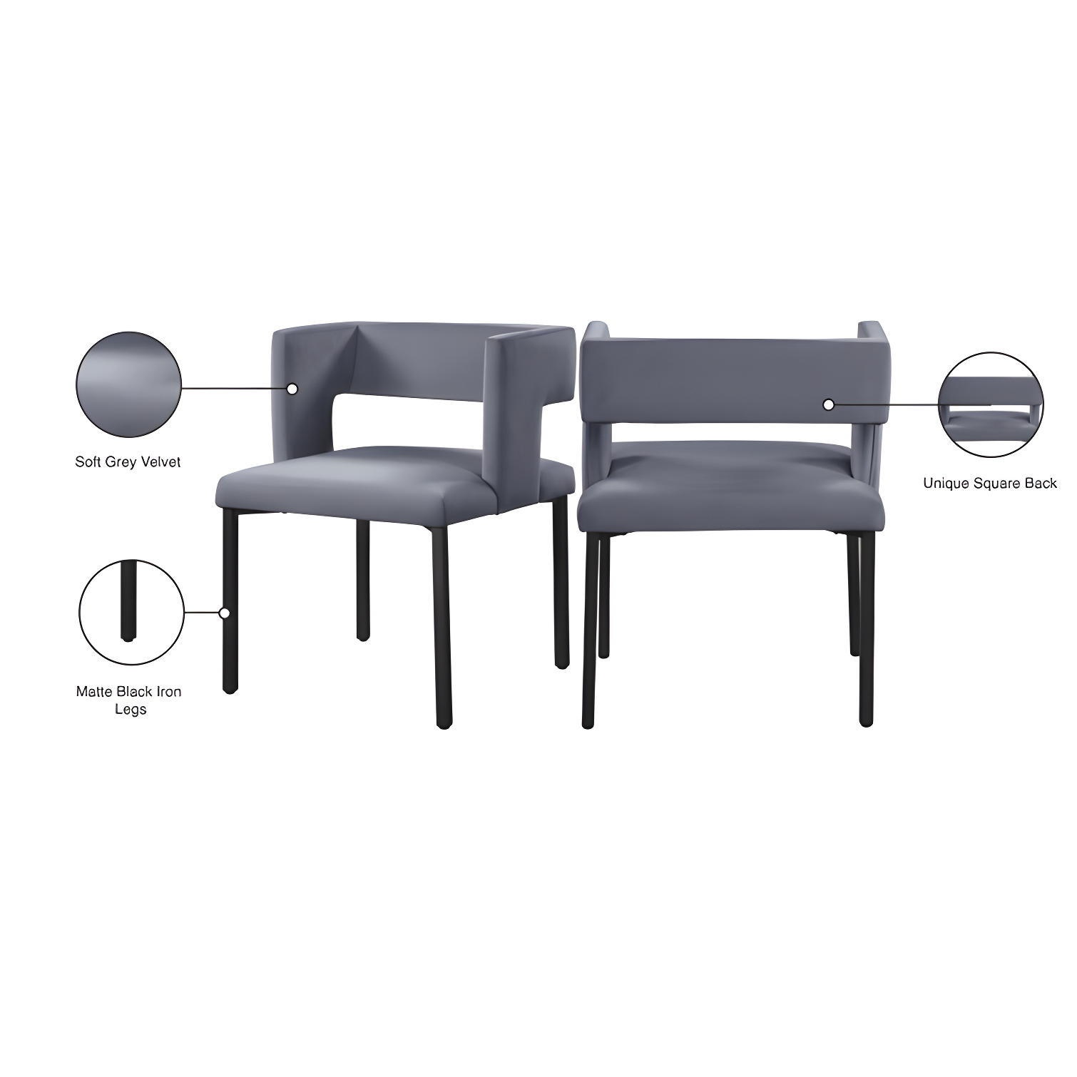 Inga 19'' H Velvet Upholstered Side Chair