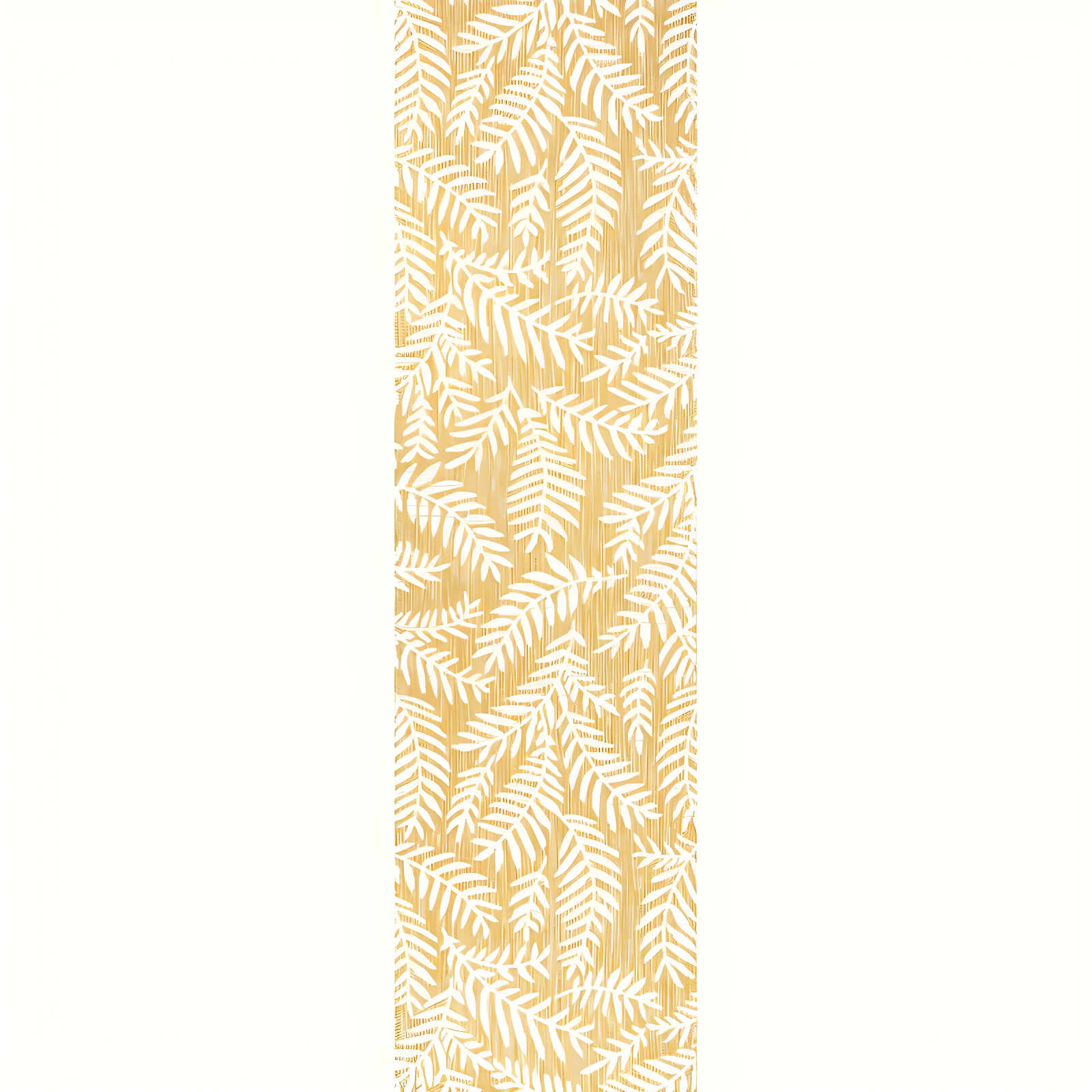 2' x 10' Nevis Palm Frond Indoor/Outdoor Runner Rug, Yellow/Cream - JONATHAN Y