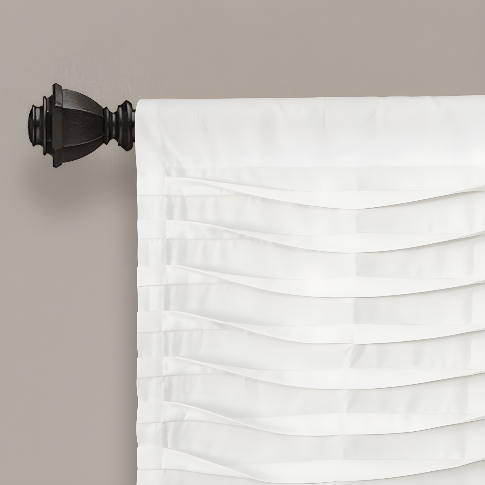 Lush Decor Tailored 52'' W Window Valance Blue,Cream,Dark Gray,Light Gray,White