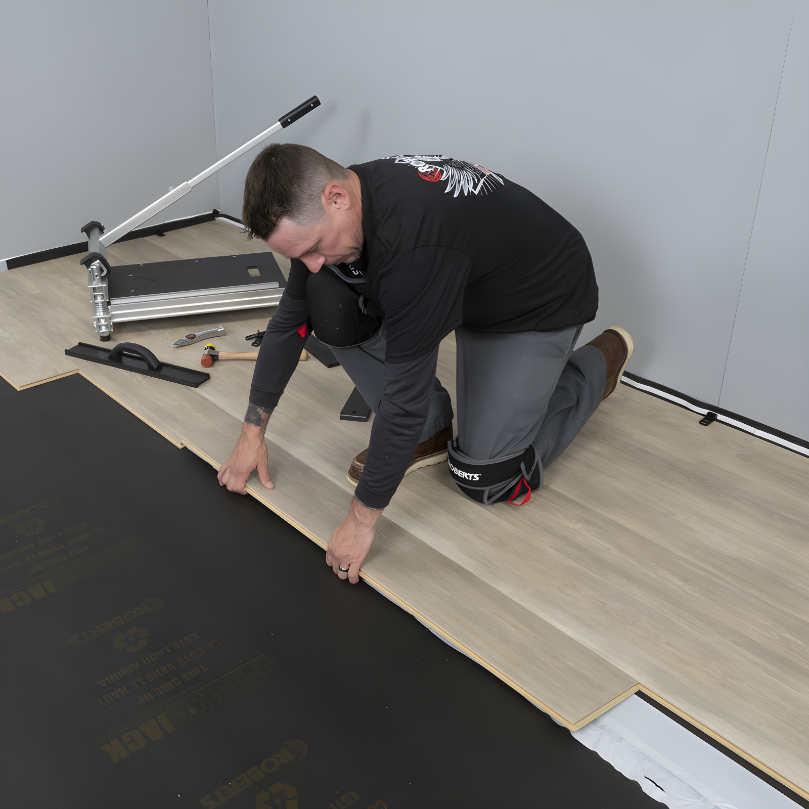 QEP ROBERTS Black Jack Underlayment - 100 sq. ft. Roll - 43" x 28' x 2.5 mm