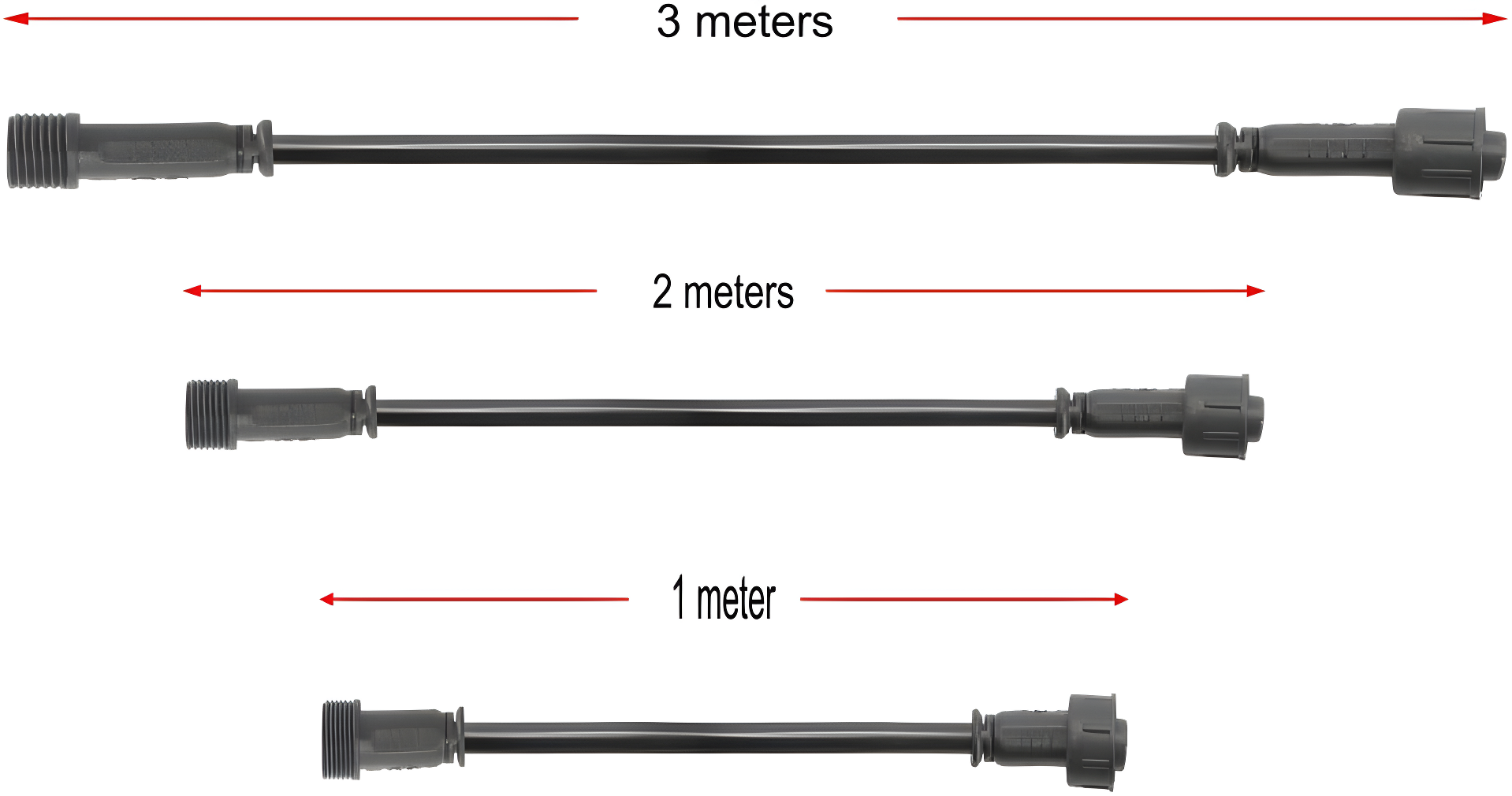 FVTLED Pack of 5, 2m 6.56ft 4Pin Extension Cable Wire with Male and Female Connectors at Both Ends Only RGB Multi-Color LED Deck Light