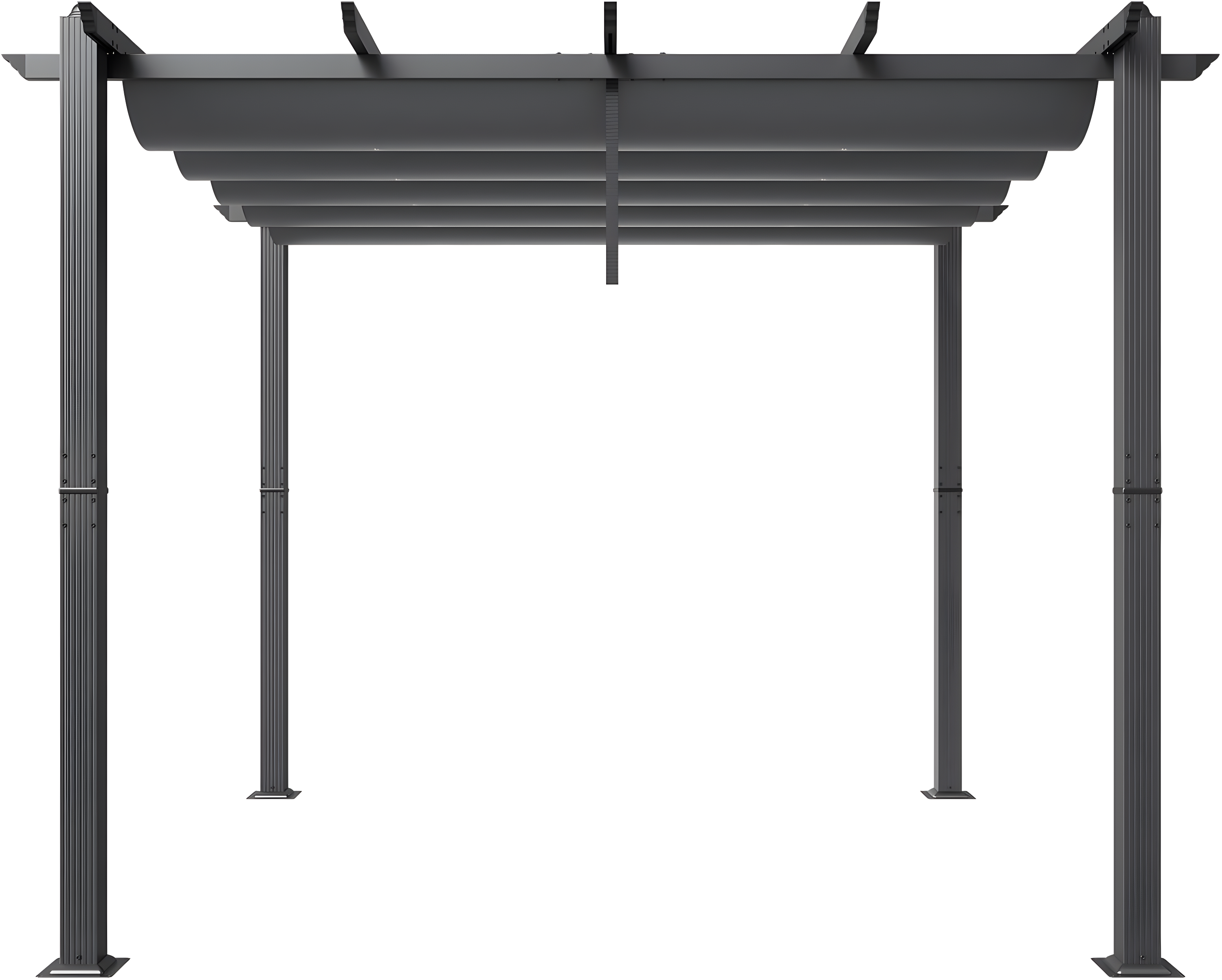 VEVOR 10'x10' Outdoor Retractable Pergola with Canopy, Aluminum Pergola with Retractable Canopy, Modern Pergola with Sun Shade Canopy for Patios, Gardens, Decks, Backyards (Gray)