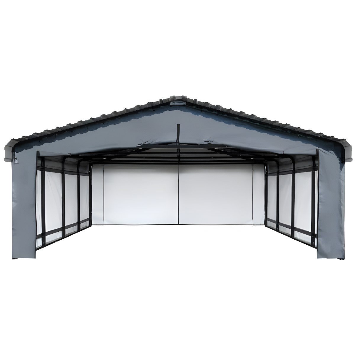 Arrow Carports Enclosure Kit for Galvanized Steel Carport, Fabric Carport Wall Panels, 20' x 20' x 7'