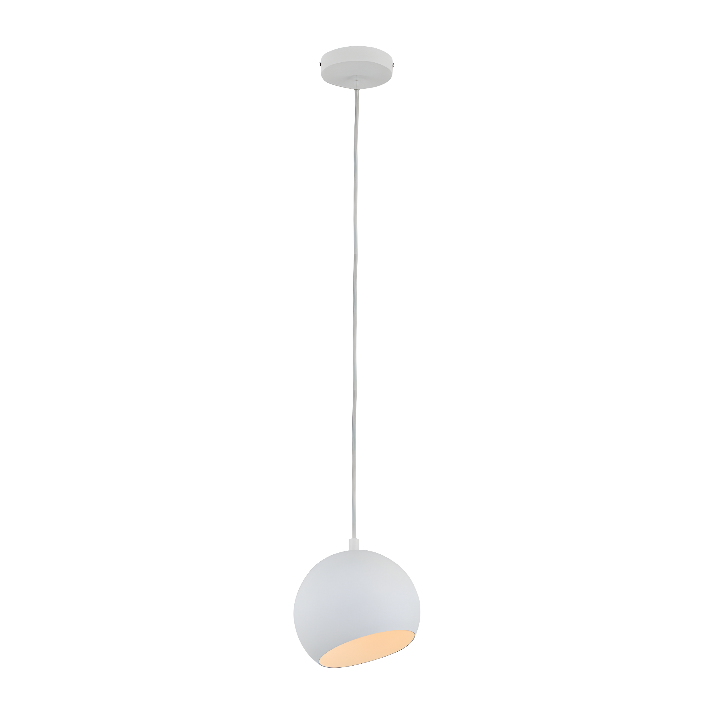 RADIANCE Goods Contemporary-Style 1 Light Matt White Ceiling Mini Pendant 8" Wide