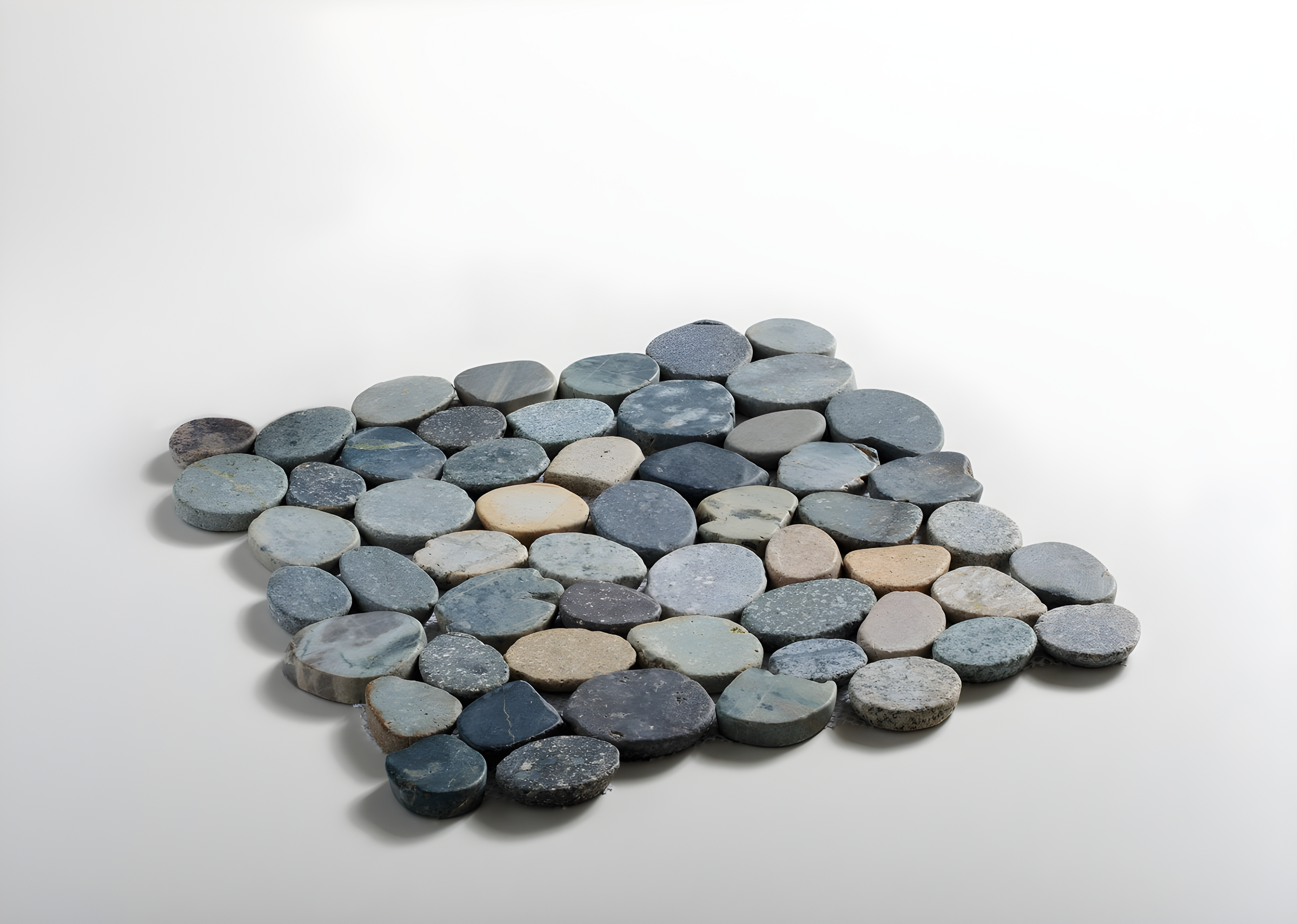 Sliced Pebble Mosaic Wall & Floor Tile