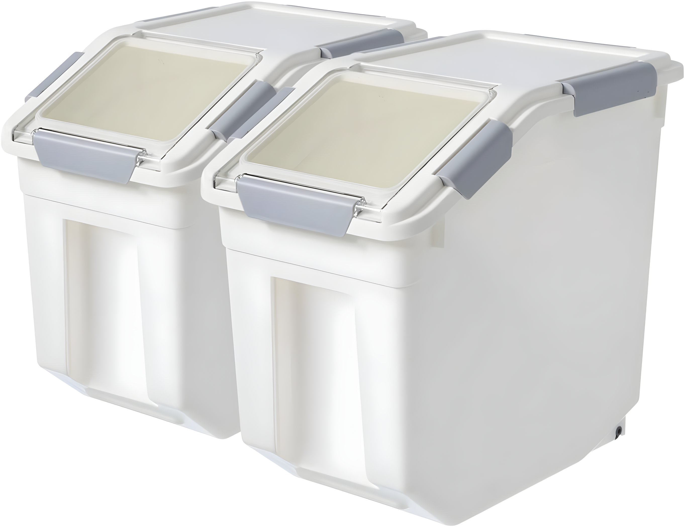 2 Pack Dog Food Storage Container With Scoop,Large Airtight Pet Dog Food Bin,Container For Dog Treats Rice,Dog Cat Dry Food Bin,Baking Supplies,Flour,Rice,Kitchen Pantry Cereal(10 LB)