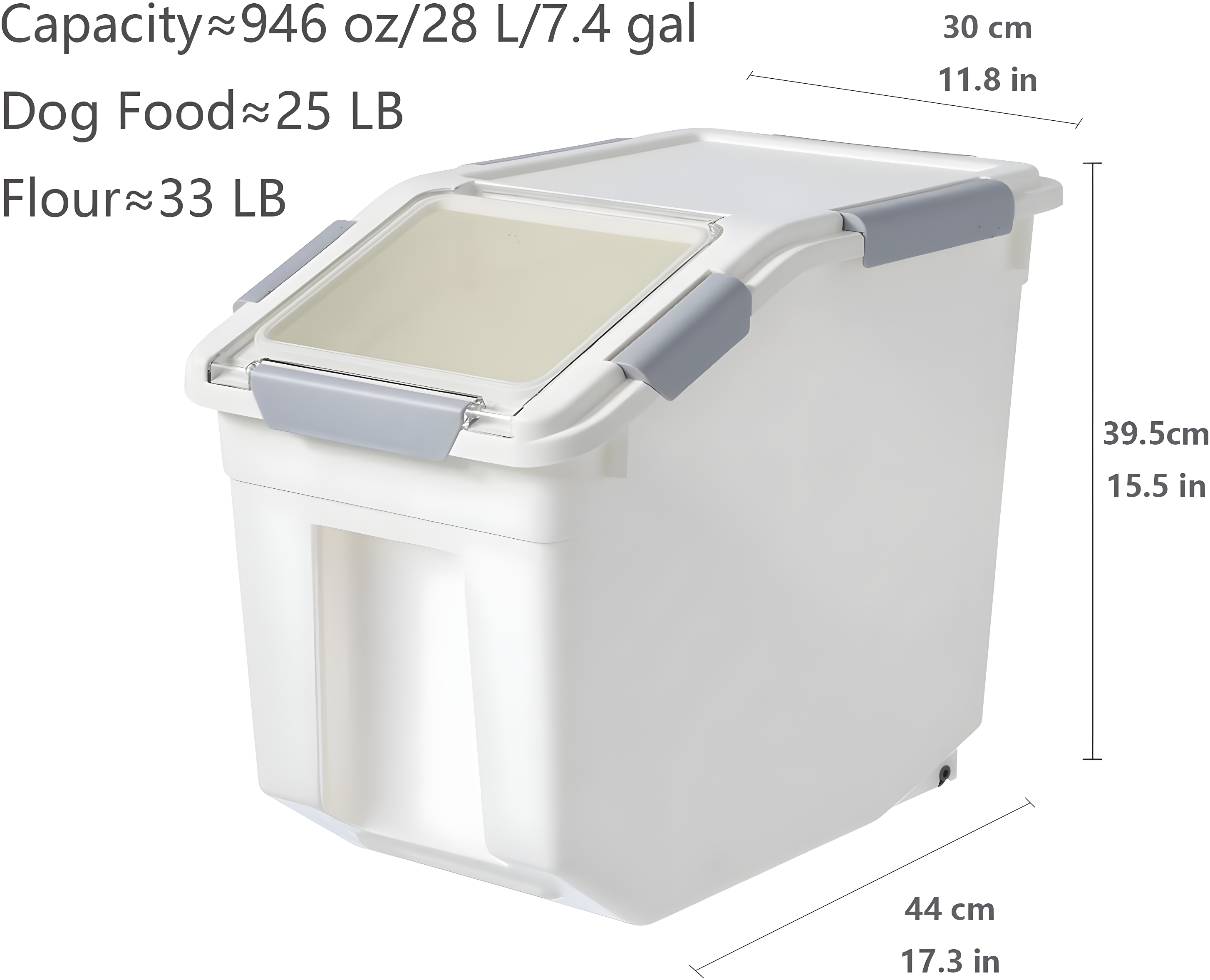 2 Pack Dog Food Storage Container With Scoop,Large Airtight Pet Dog Food Bin,Container For Dog Treats Rice,Dog Cat Dry Food Bin,Baking Supplies,Flour,Rice,Kitchen Pantry Cereal(10 LB)