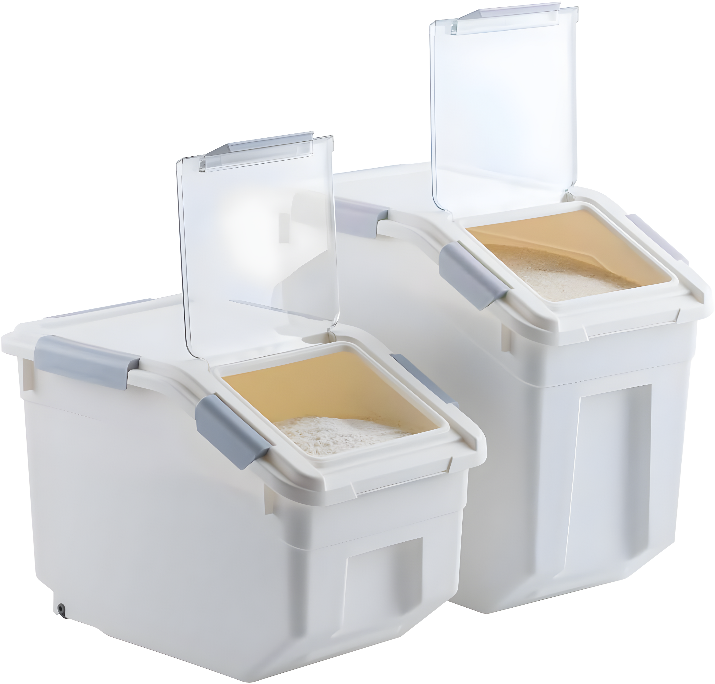 2 Pack Dog Food Storage Container With Scoop,Large Airtight Pet Dog Food Bin,Container For Dog Treats Rice,Dog Cat Dry Food Bin,Baking Supplies,Flour,Rice,Kitchen Pantry Cereal(10 LB)