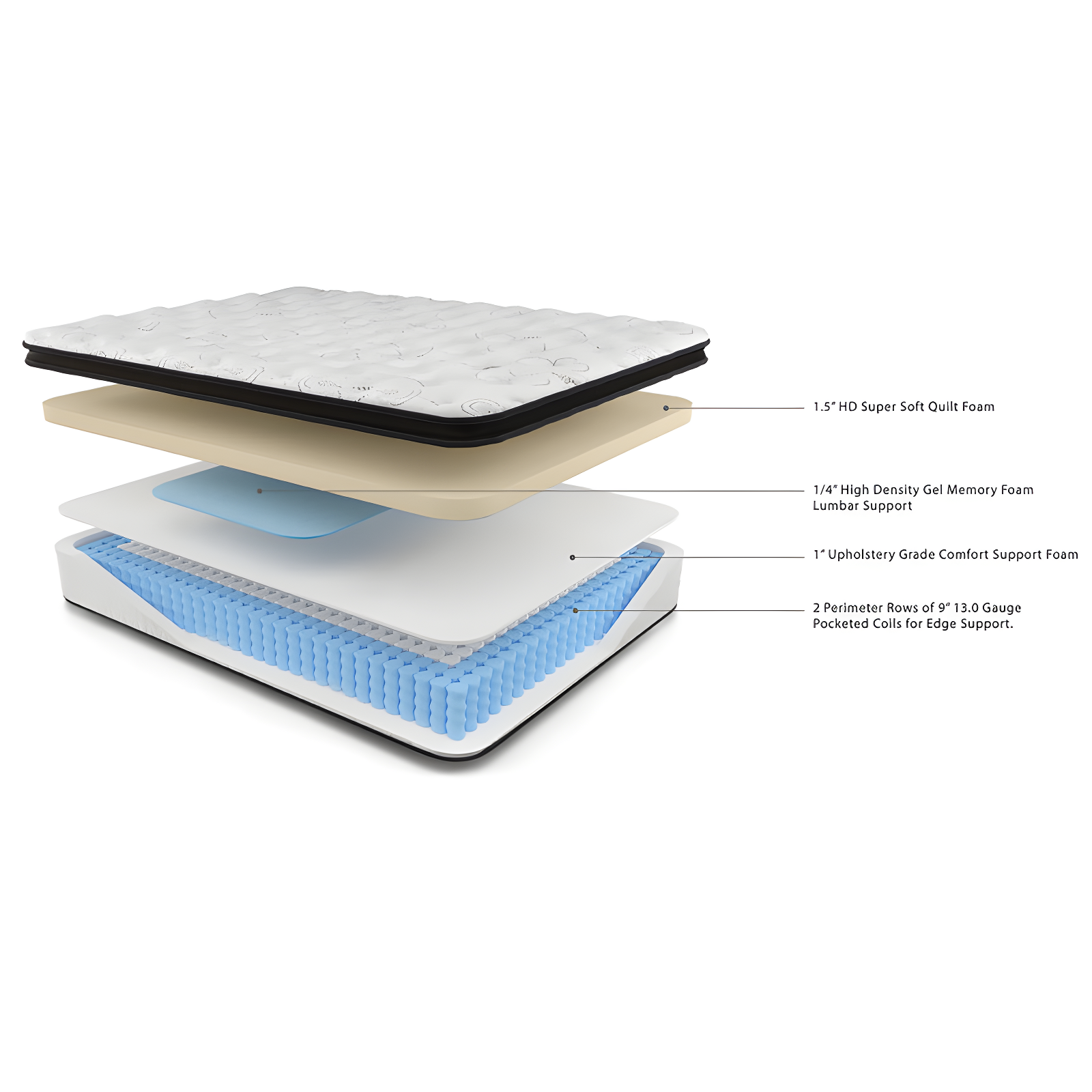 Chime 12" Ultra Plush Hybrid Mattress