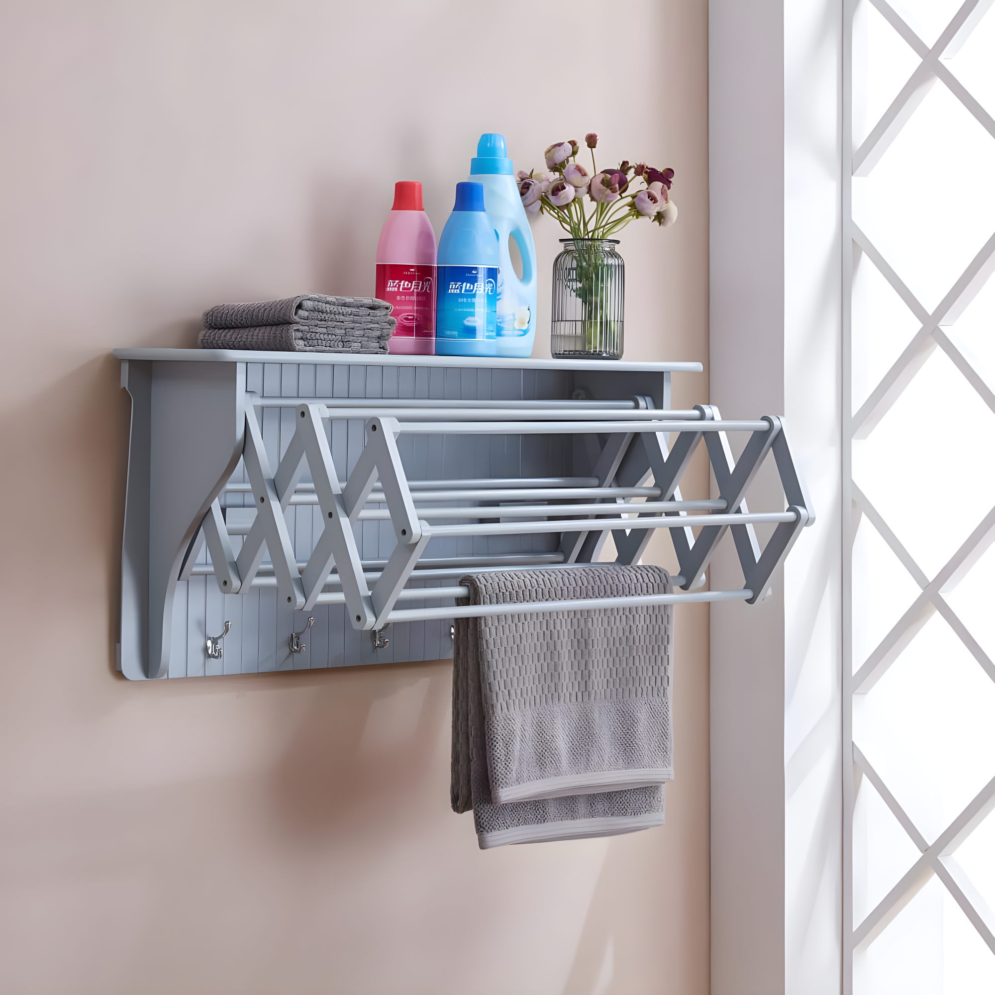 Latitude Run® Collapsible Accordion Wall Mounted Drying Rack & Reviews | Wayfair