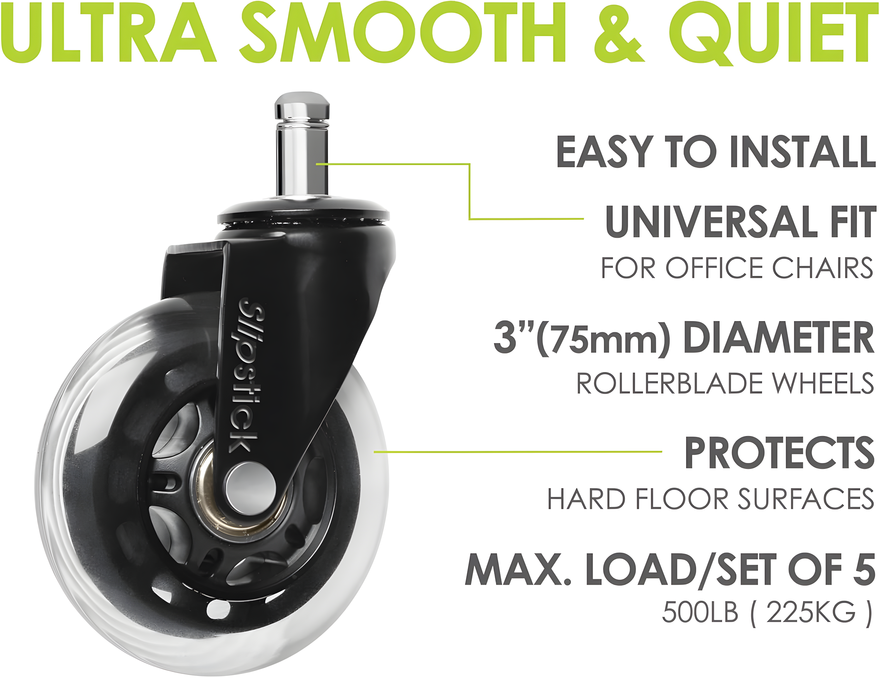 Slipstick Casters (Set of 5)
