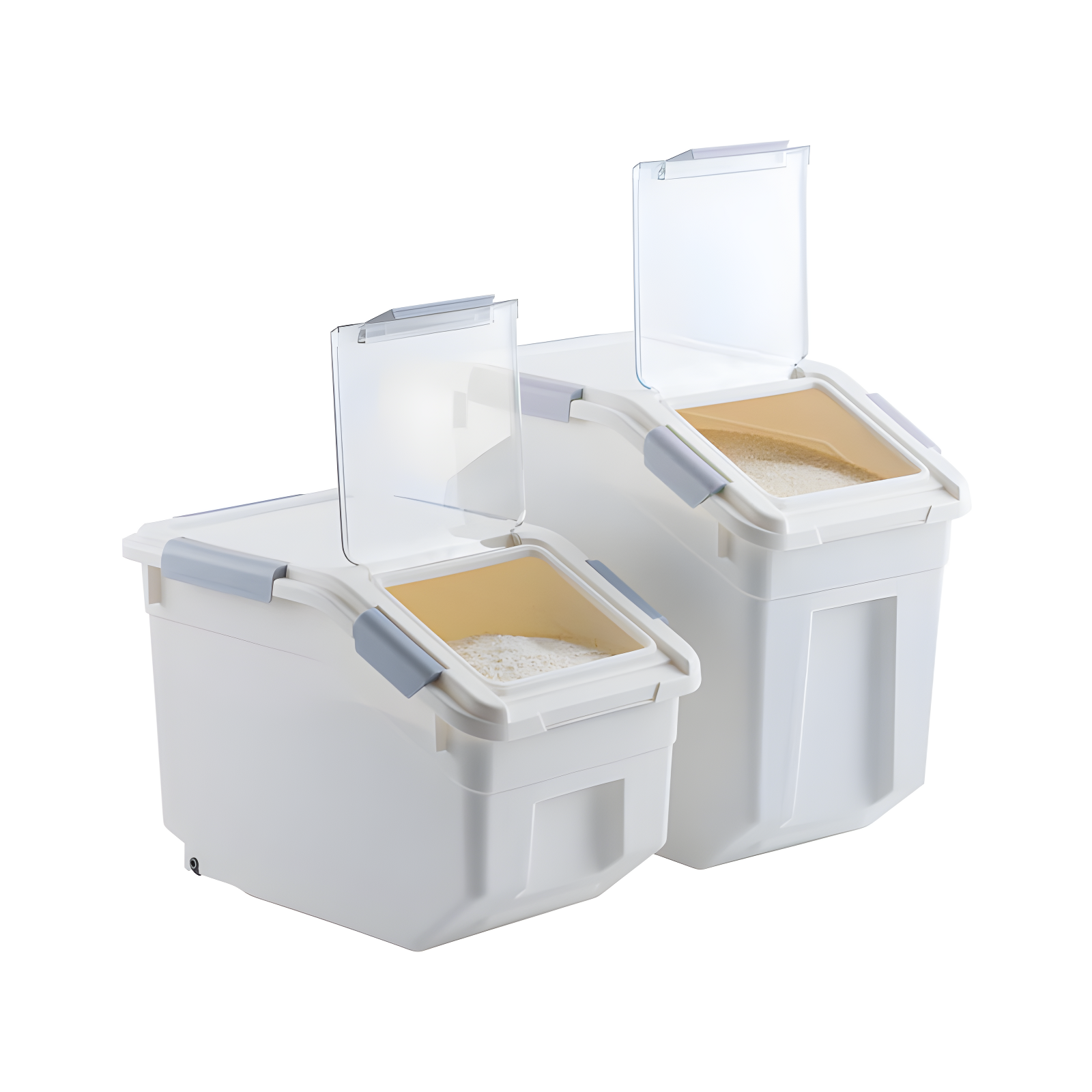 2 Pack Dog Food Storage Container With Scoop,Large Airtight Pet Dog Food Bin,Container For Dog Treats Rice,Dog Cat Dry Food Bin,Baking Supplies,Flour,Rice,Kitchen Pantry Cereal(10 LB)