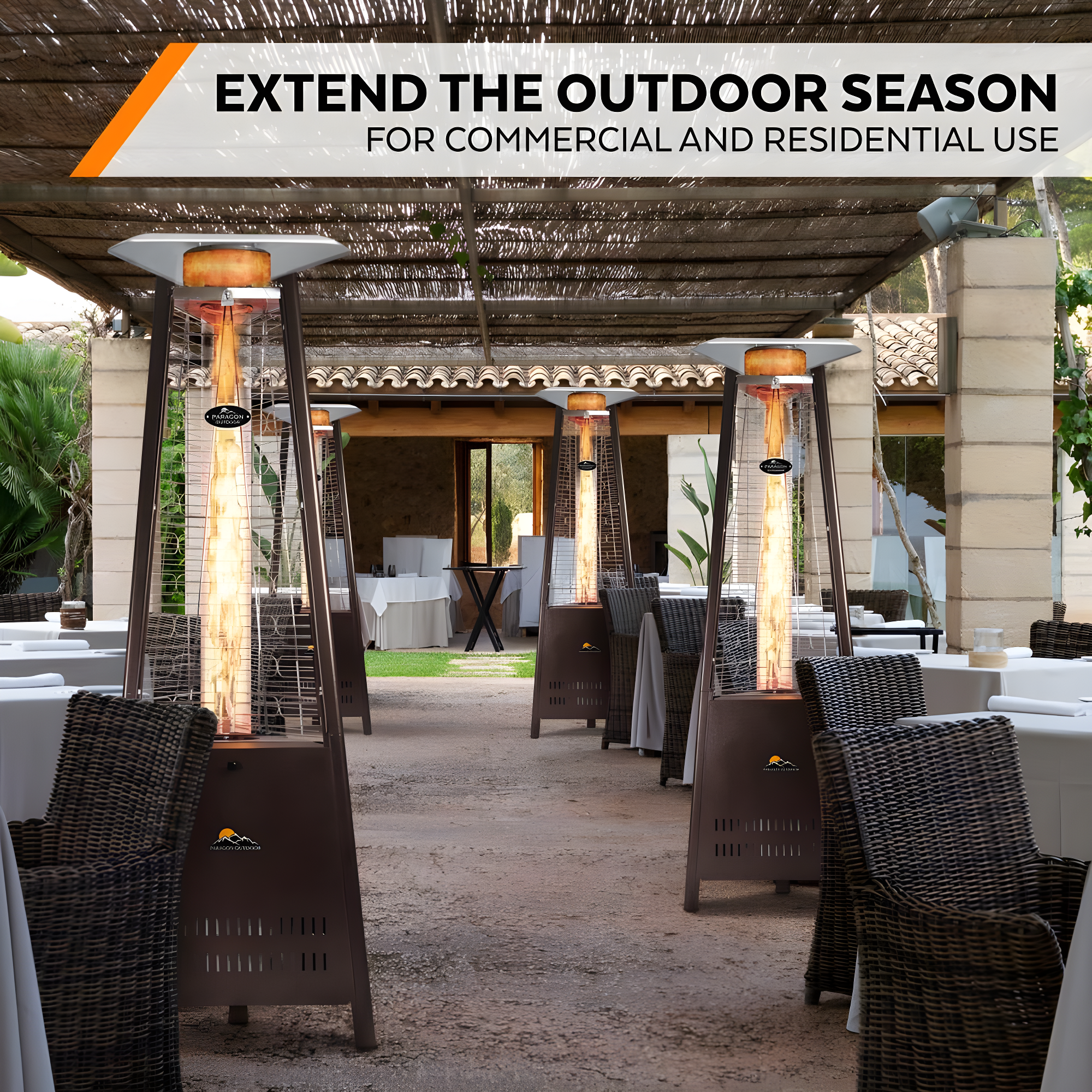 Paragon-Outdoor Inferno 42,000 BTU Propane Standing Patio Heater