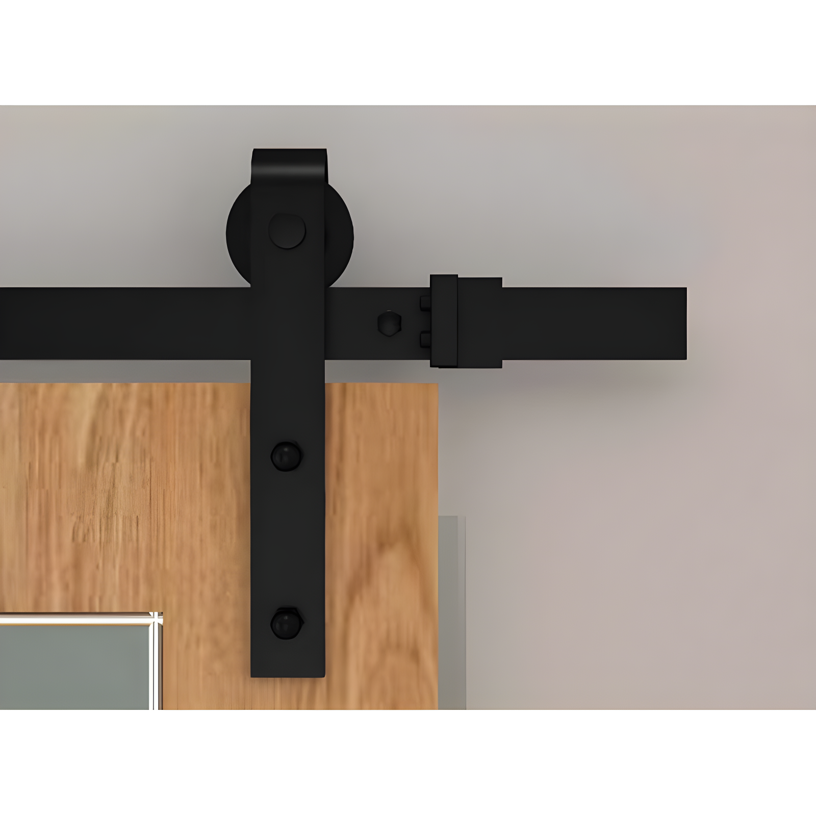 Flat Track Standard Single Barn Door Hardware Kit