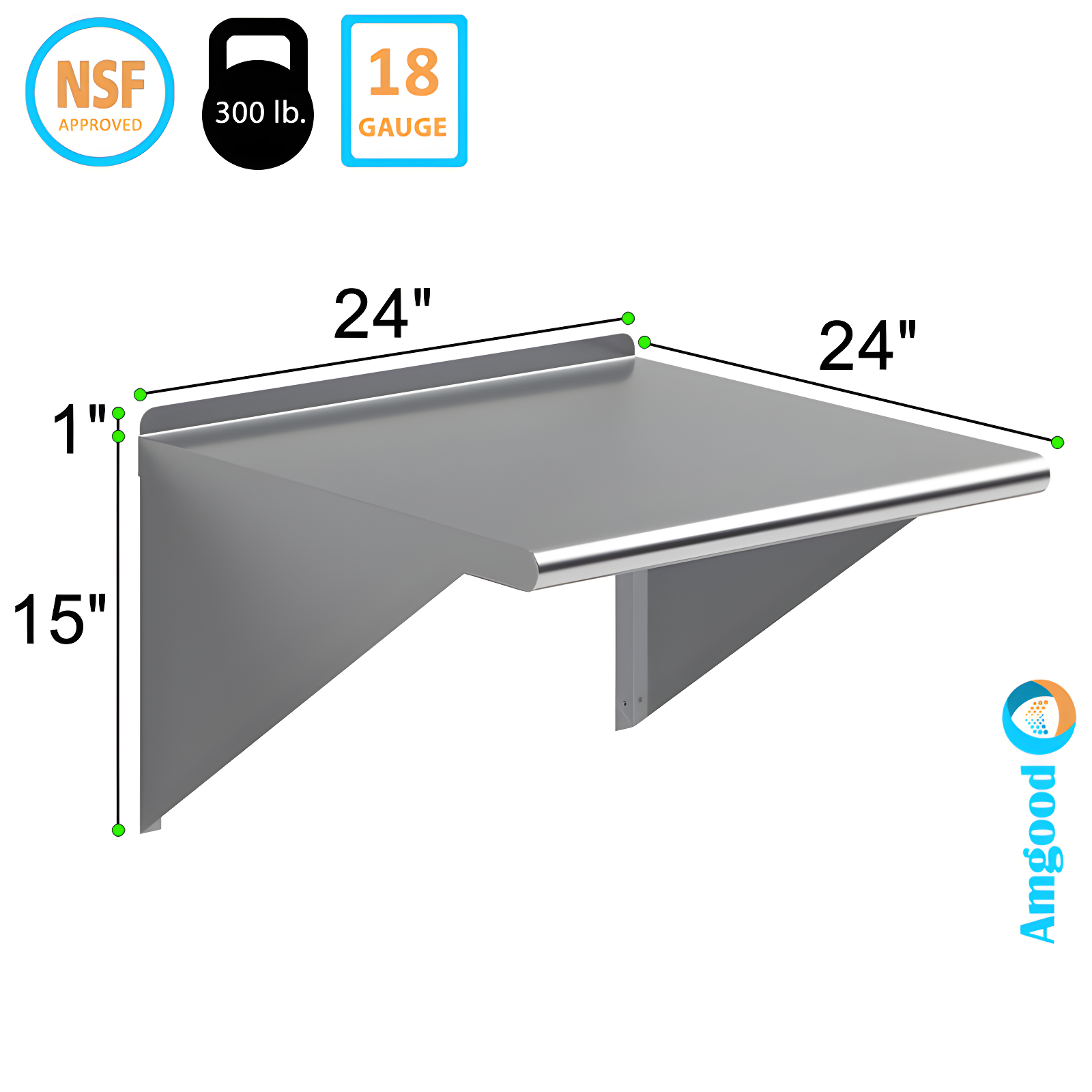 Amgood Utility Metal Wall Shelf.