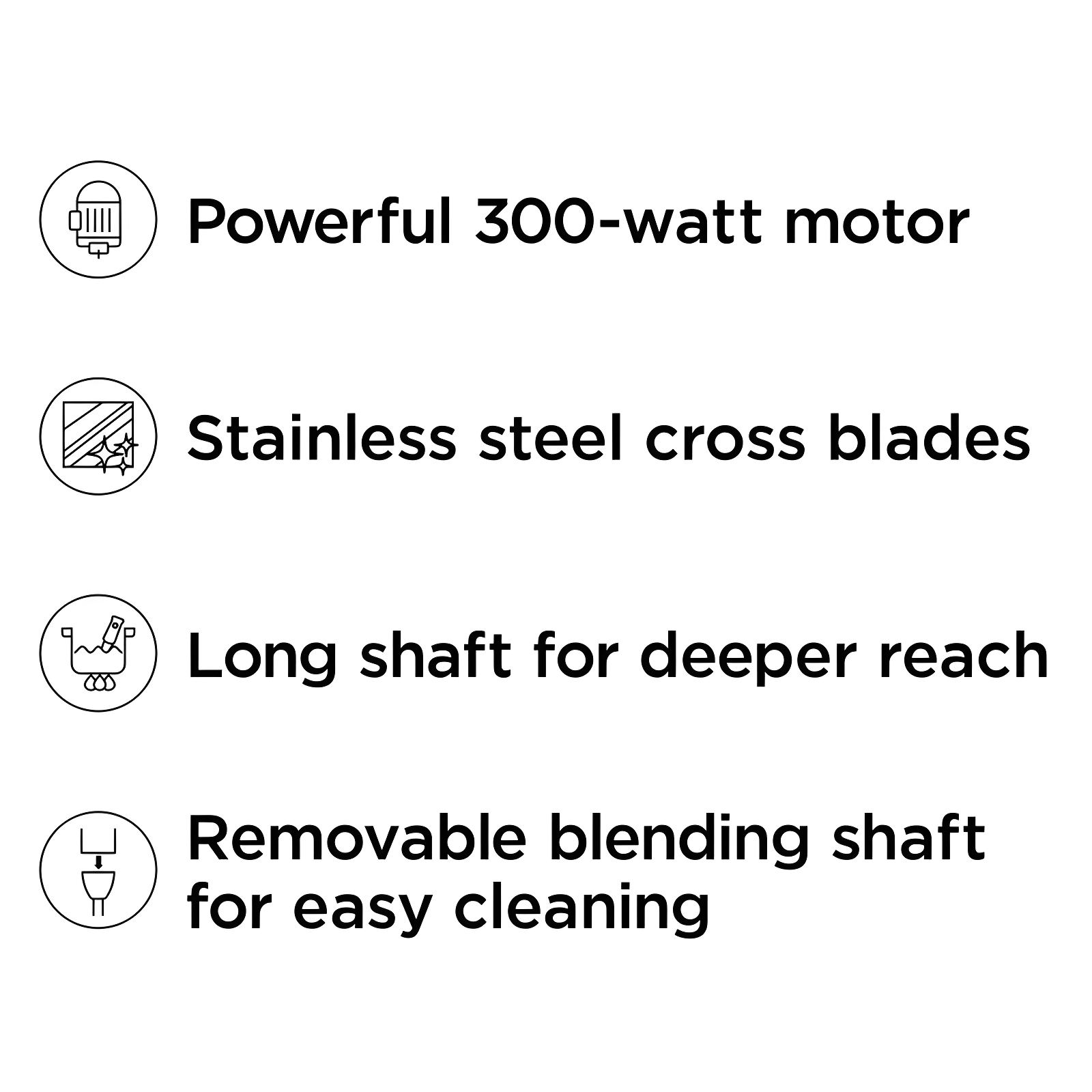 Chefman Immersion Stick Hand Blender with Stainless Steel Blades