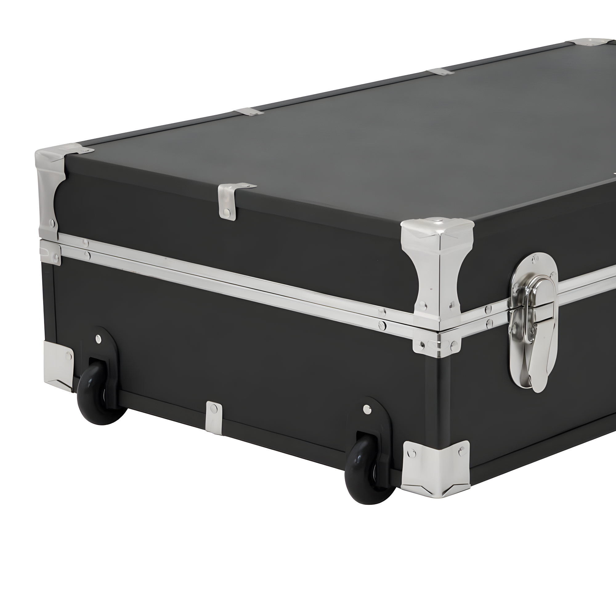 31 in. Under the Bed Trunk with Wheels & Lock, Black