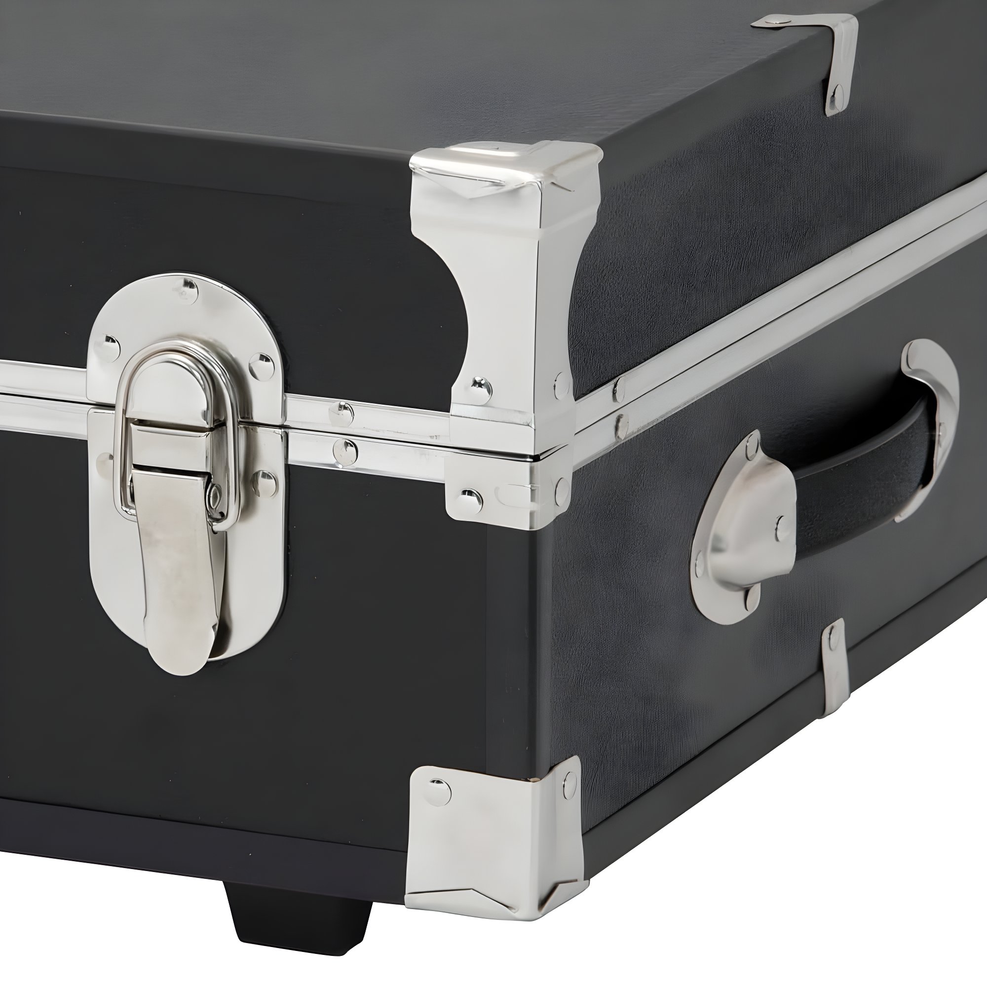 31 in. Under the Bed Trunk with Wheels & Lock, Black