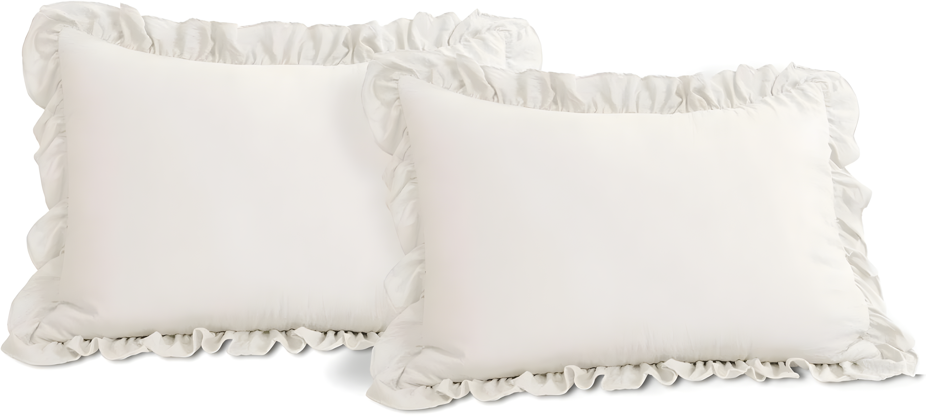 Lush Décor 3pc King Reyna Comforter Set White: Microfiber, Ruffled, OEKO-TEX Certified