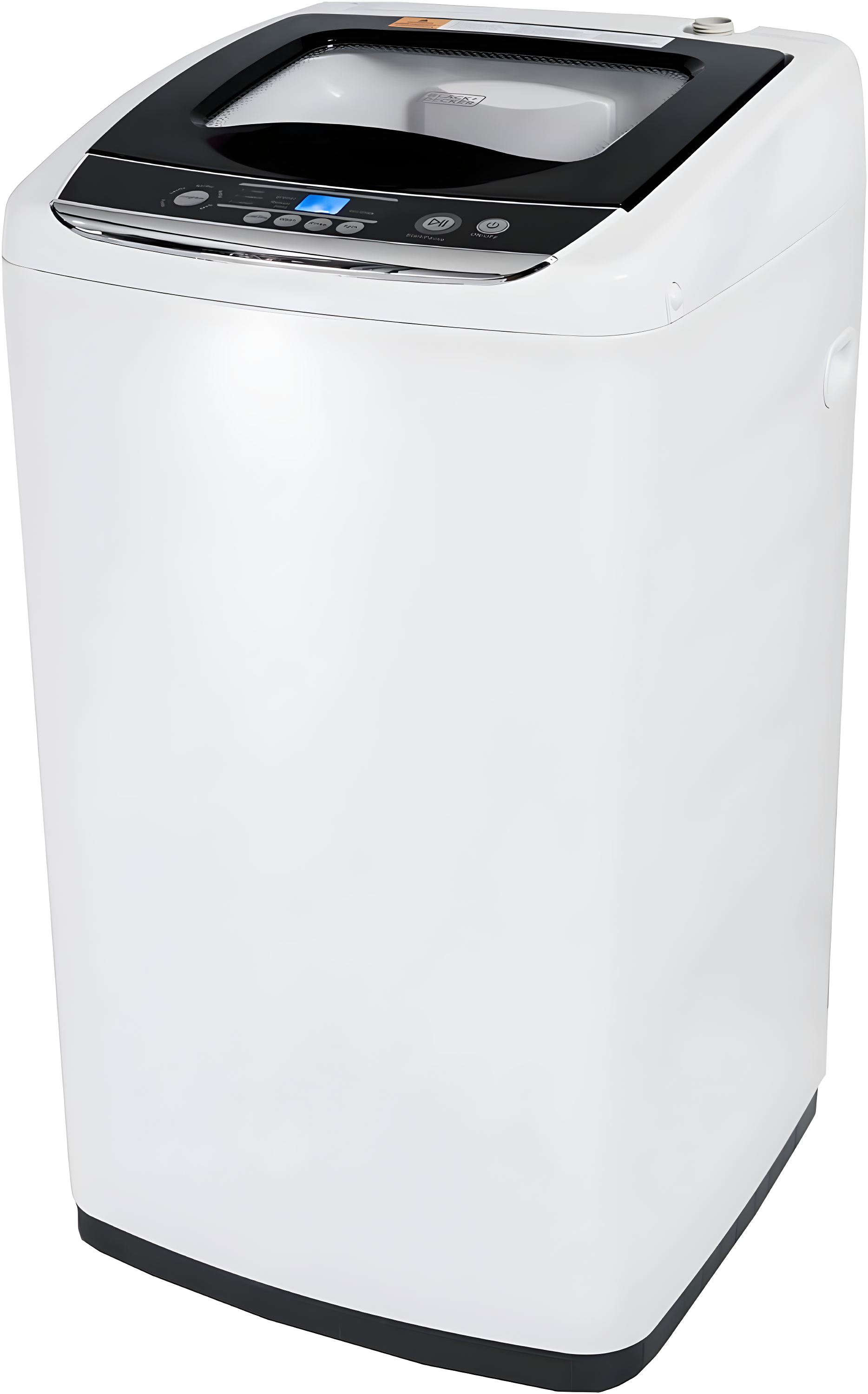 BLACK+DECKER Small Portable Washer, Washing Machine for Household Use, 0.9 Cu. Ft. with 5 Cycles, Transparent Lid & LED Display