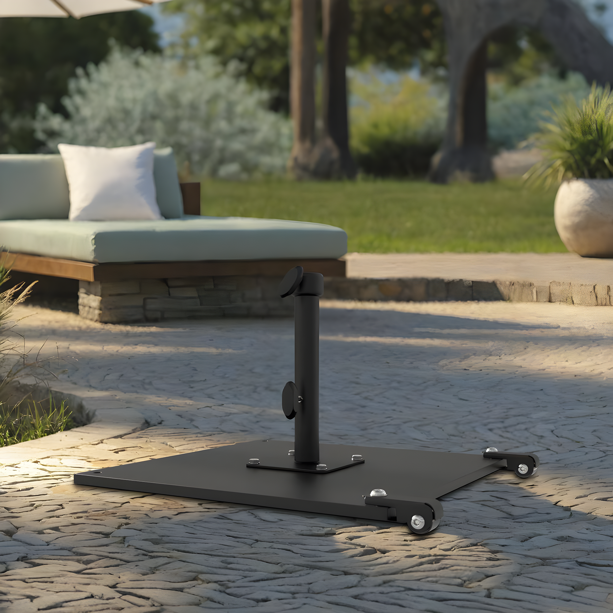 Steel Umbrella Base with Casters