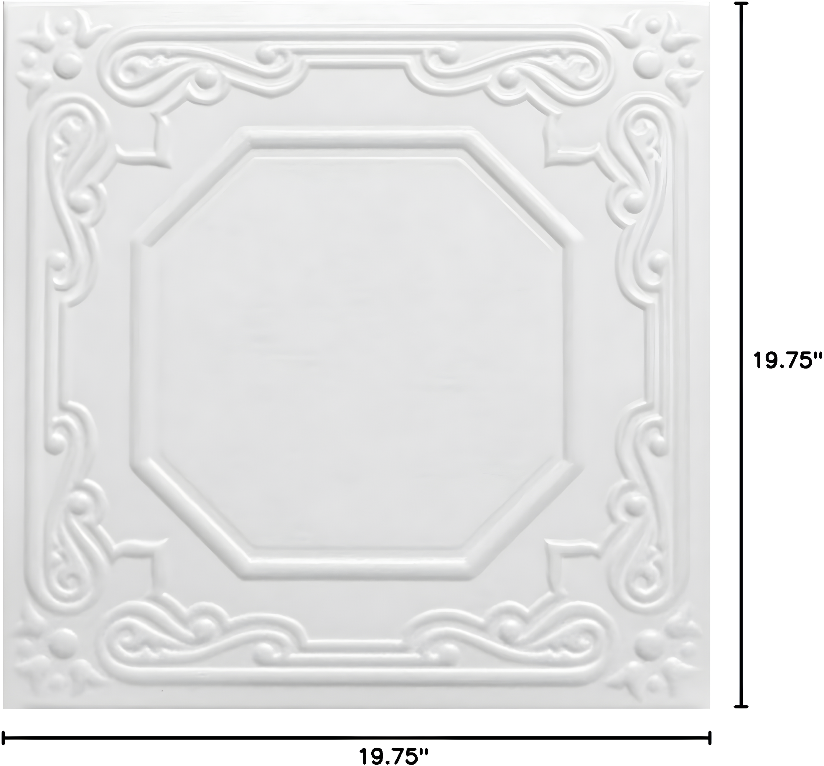 Topkapi Palace 1.6 ft. x 1.6 ft. Polystyrene Glue-up Ceiling Tile