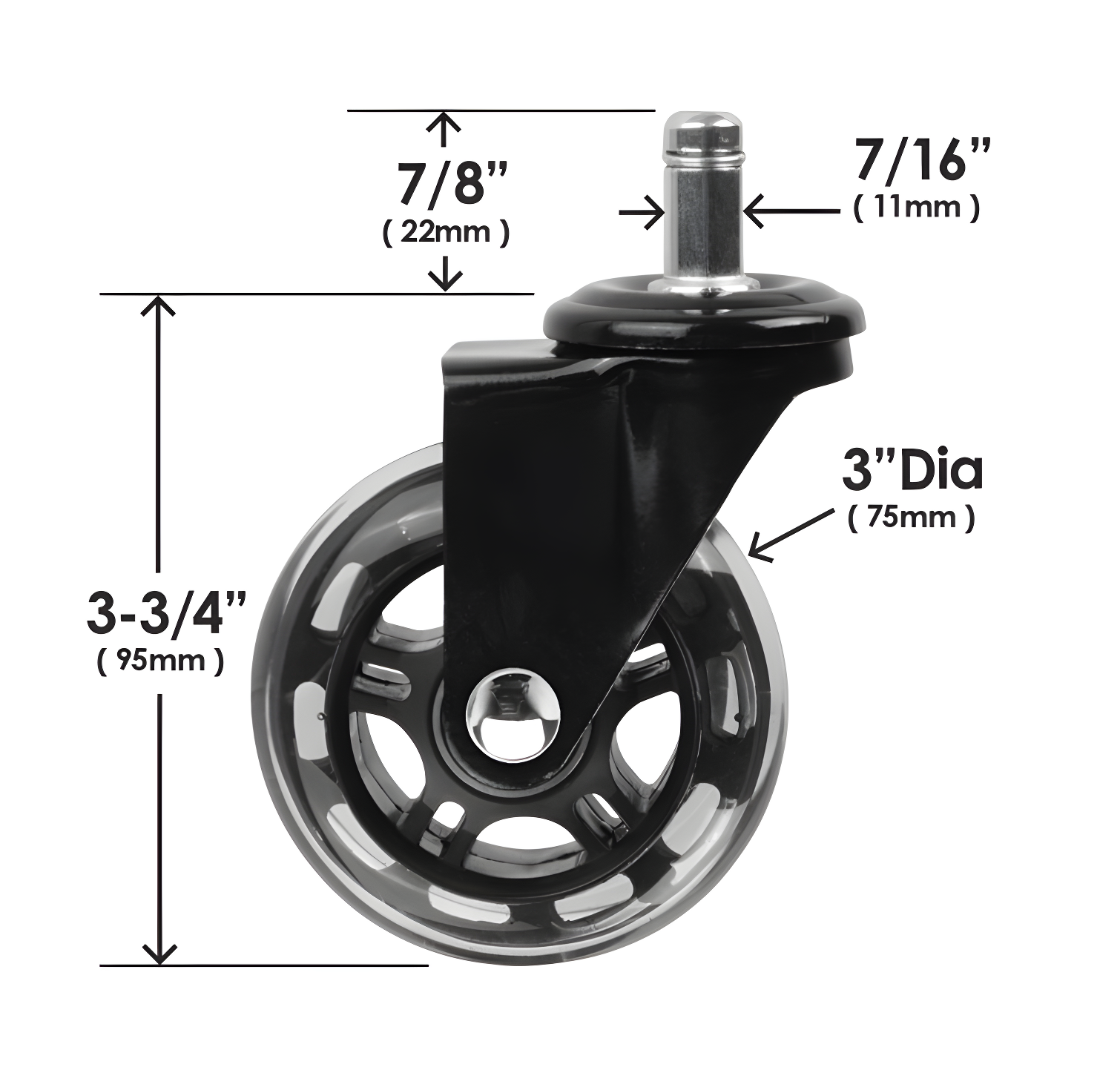 Slipstick Casters (Set of 5)