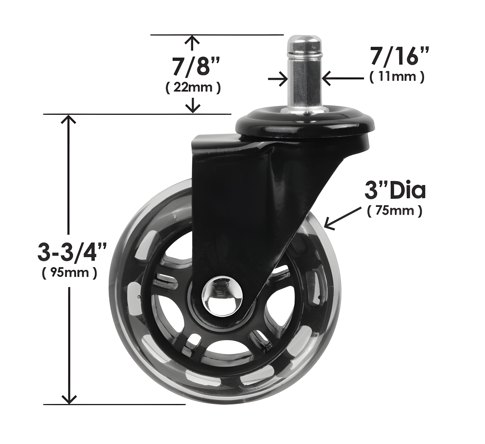 Slipstick Casters (Set of 5)