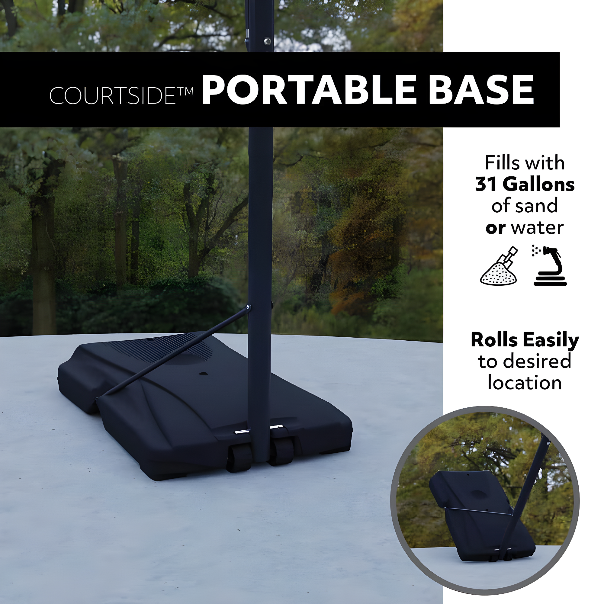 Lifetime 48-Inch Shatterproof Portable Basketball Hoop with Strong Arm Adjustment & Slam-It Rim - Model 90491-Outdoor Play