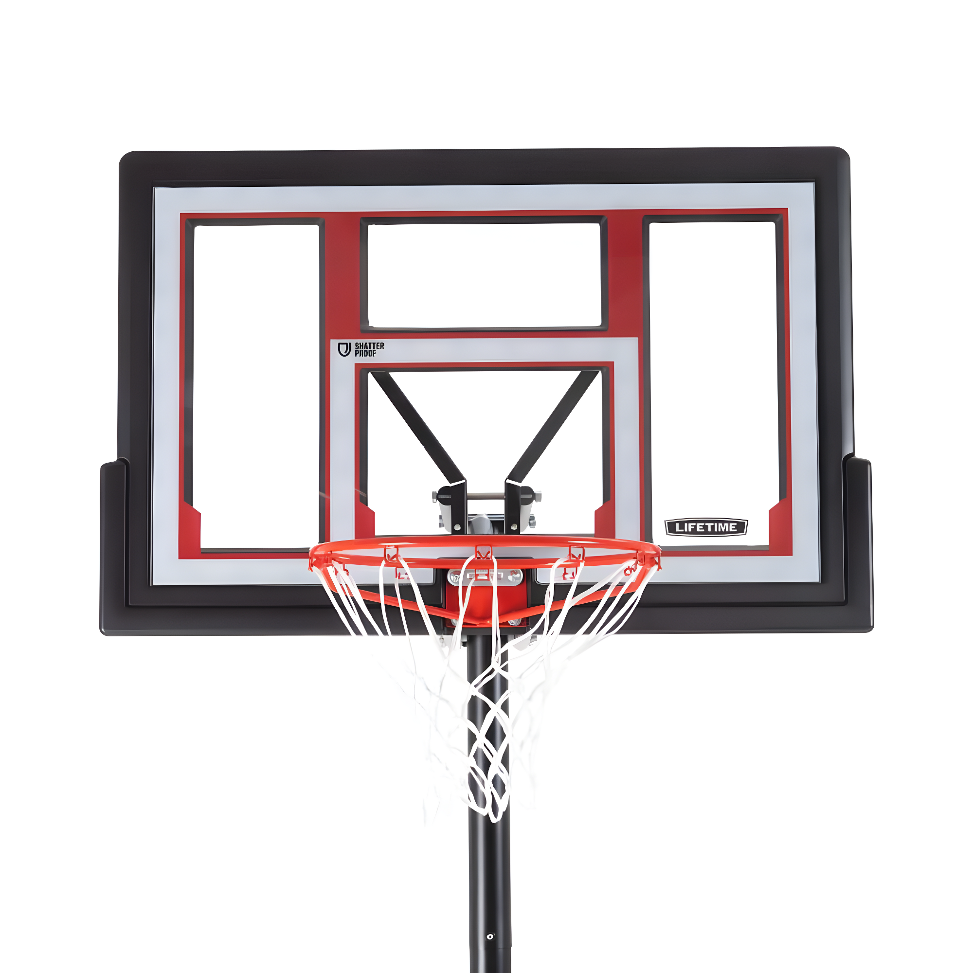 Lifetime 48-Inch Shatterproof Portable Basketball Hoop with Strong Arm Adjustment & Slam-It Rim - Model 90491-Outdoor Play