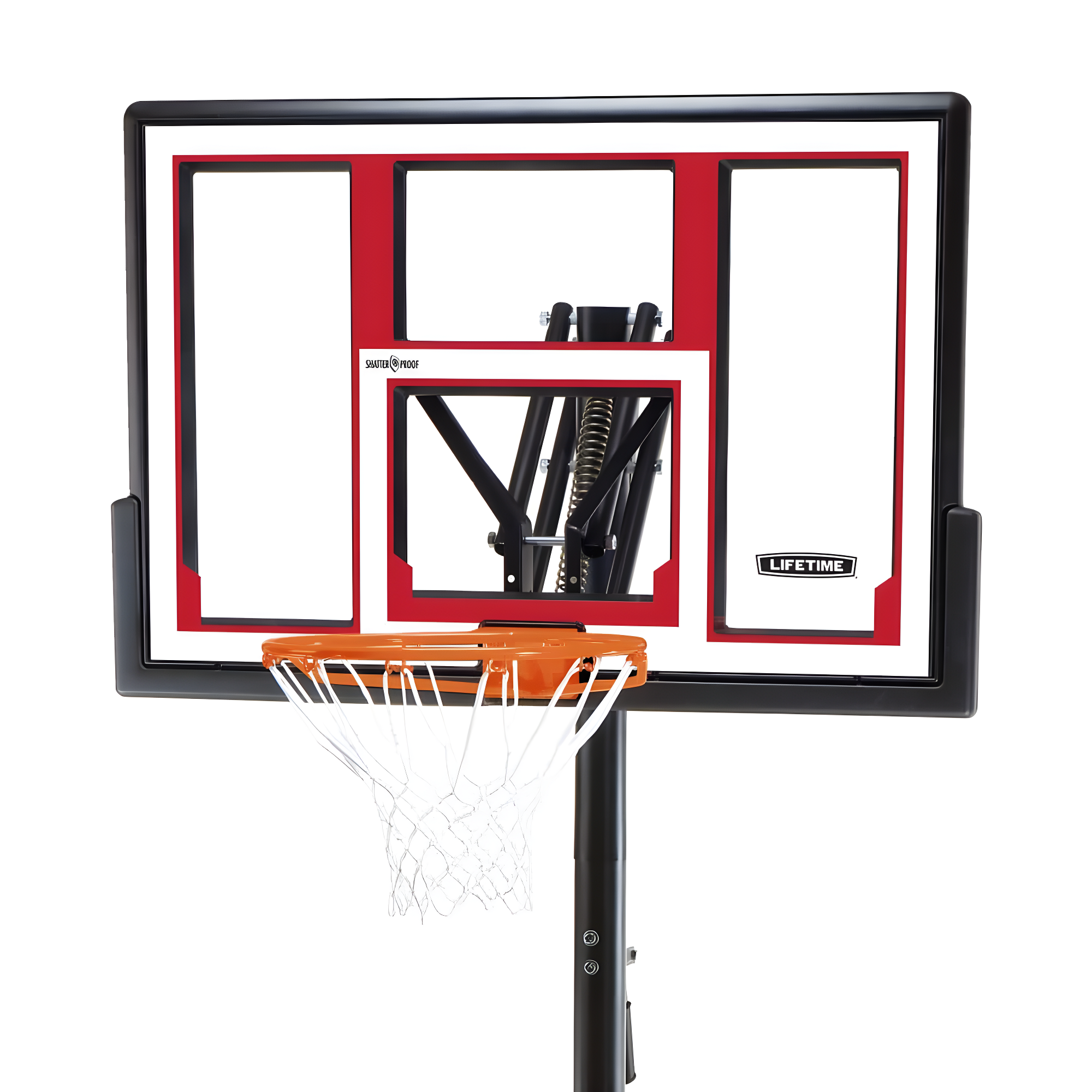Lifetime 48-Inch Shatterproof Portable Basketball Hoop with Strong Arm Adjustment & Slam-It Rim - Model 90491-Outdoor Play