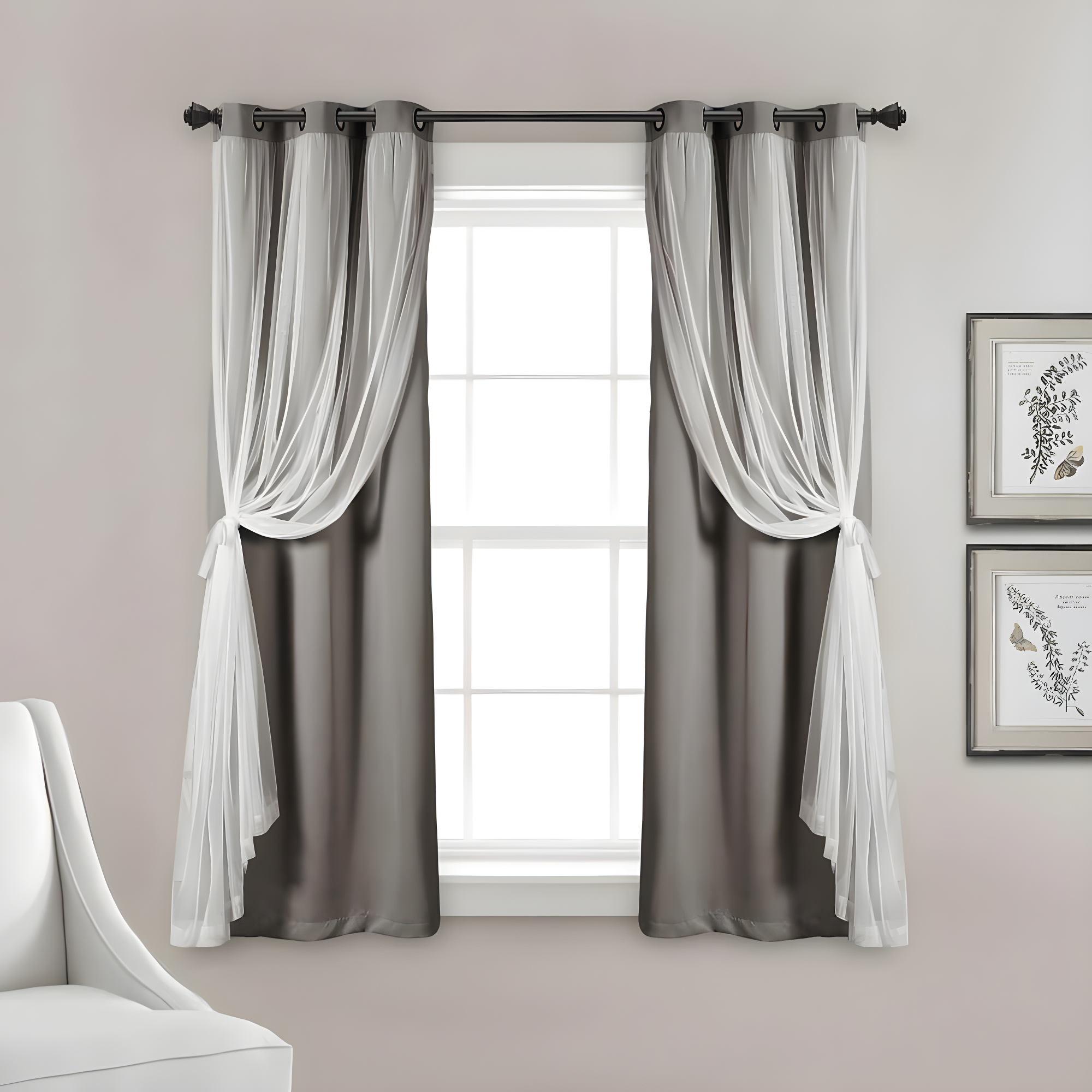 Lush Decor Polyester Blackout Curtain Pair (Set of 2)