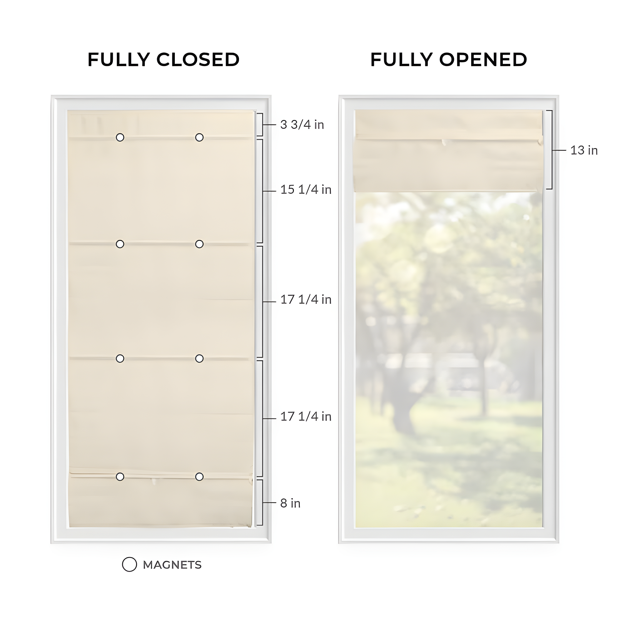 Chicology Cordless Roman Runway Tan Shades, 35"W X 64" H