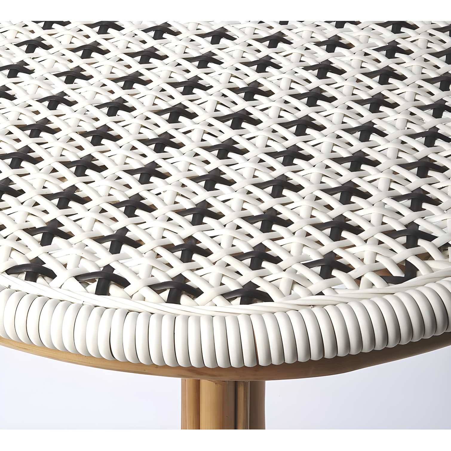 Butler Specialty Tenor Rattan Bistro Table In White And Black