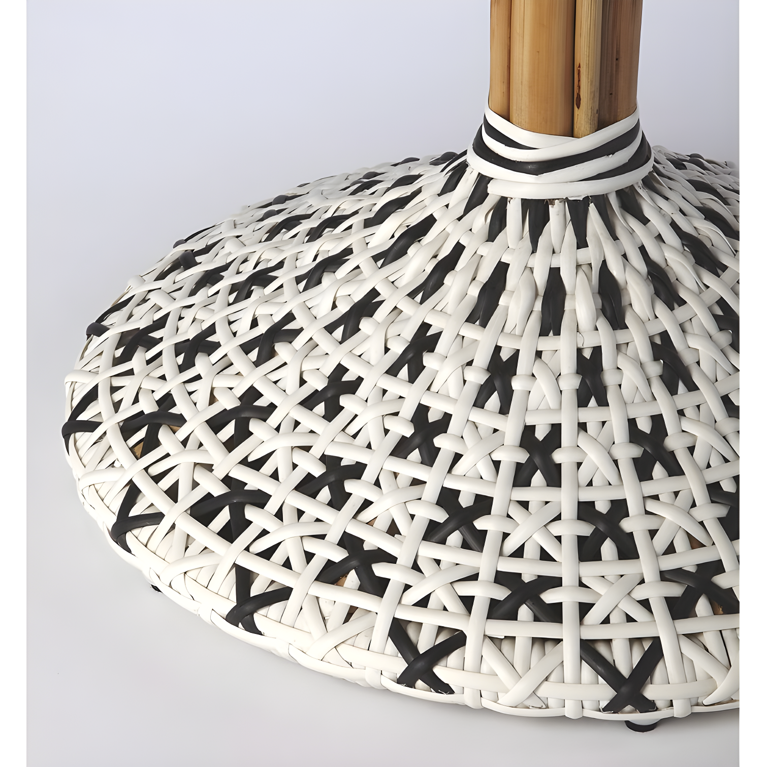 Butler Specialty Tenor Rattan Bistro Table In White And Black