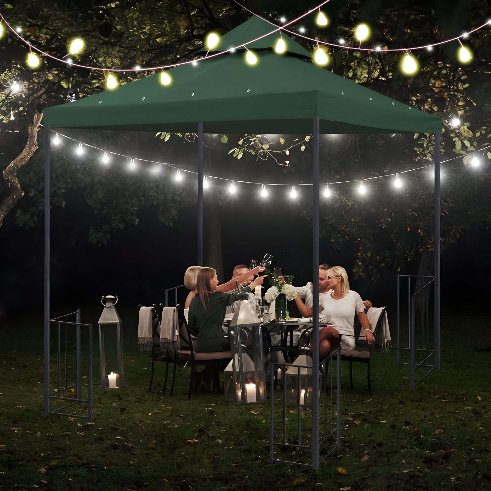 Yescom Yescom Canopy Top Replacement for 2-Tier Crescent TJSG081 Gazebo Outdoor Garden Yard Patio Cover