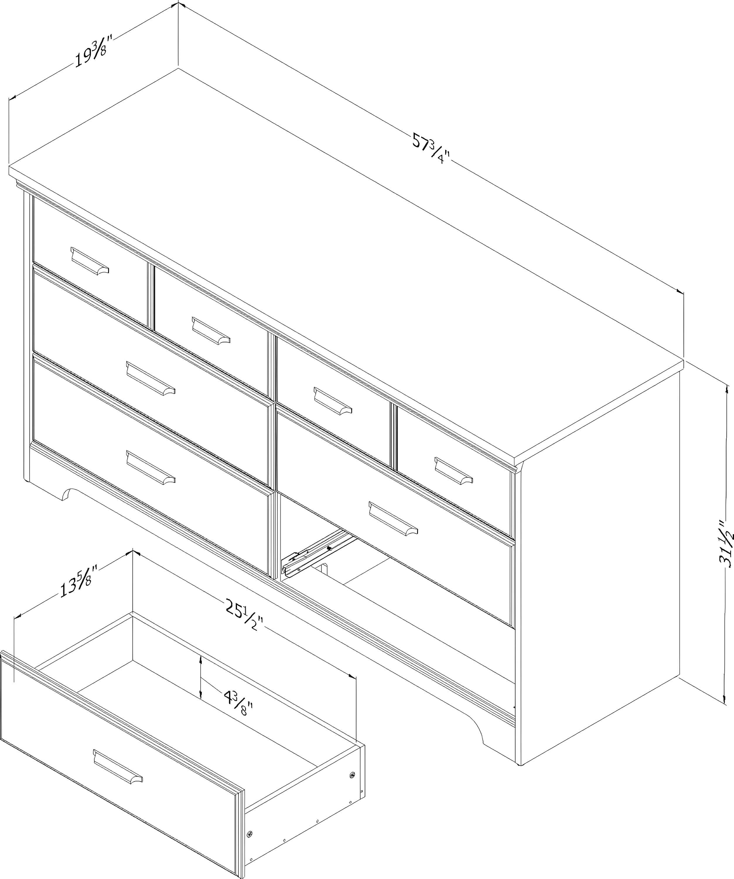 Versa 6-Drawer Dresser