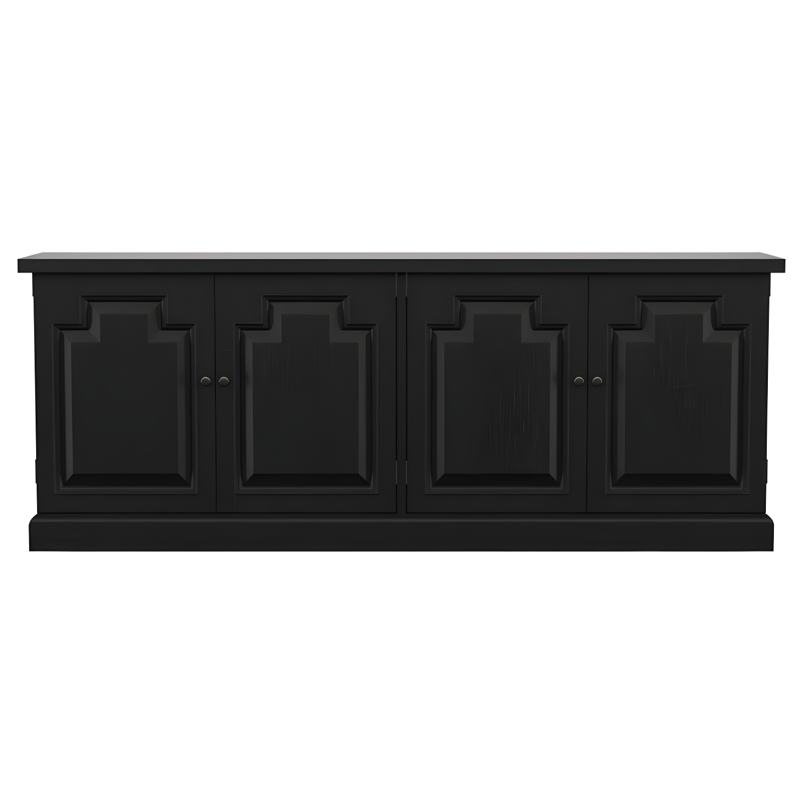 4-door Dining Sideboard Buffet Distressed Black