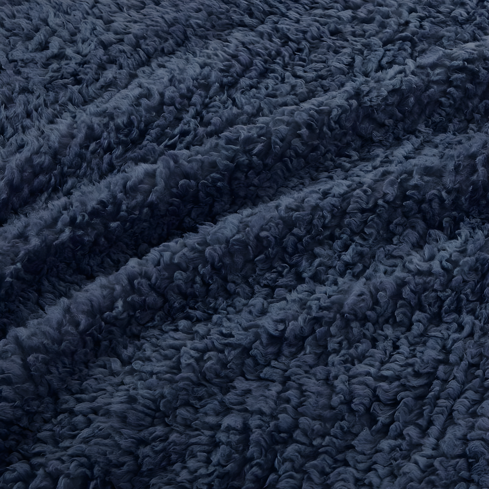 Full/Queen Burlington Berber Bed Blanket Navy: Woolrich, Transitional Style, Machine Washable, Velvet Touch