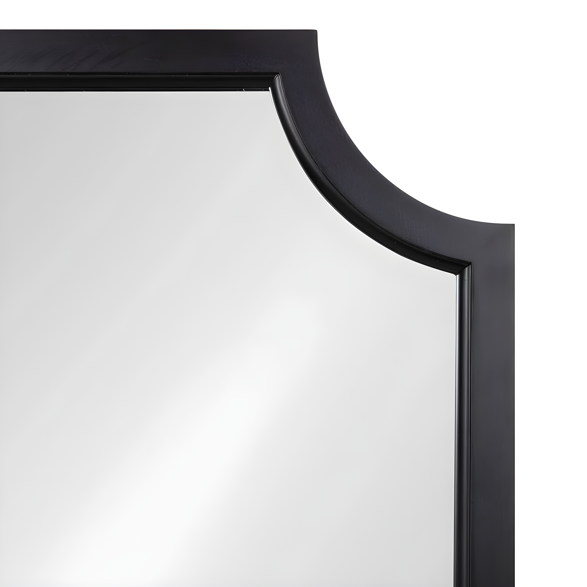 20" x 30" Hogan Scallop Wall Mirror Black - Kate & Laurel All Things Decor: MDF Frame, Easy Wall Mount