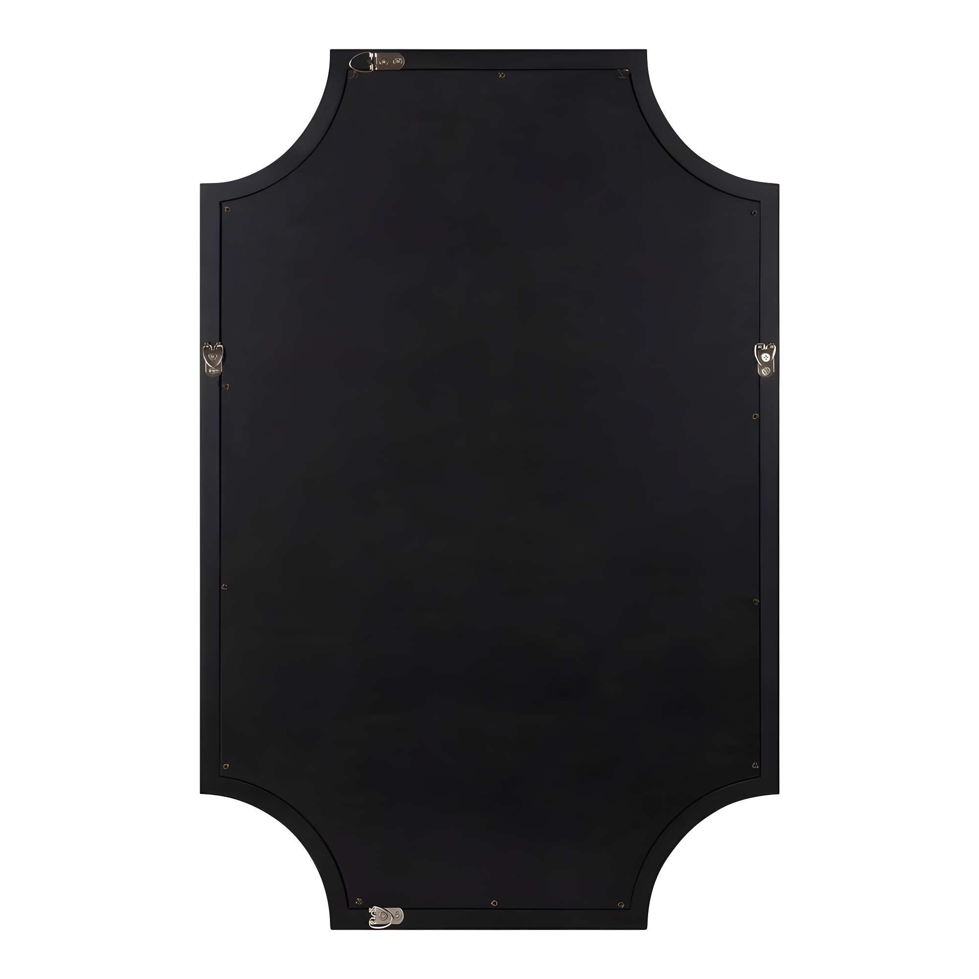 20" x 30" Hogan Scallop Wall Mirror Black - Kate & Laurel All Things Decor: MDF Frame, Easy Wall Mount