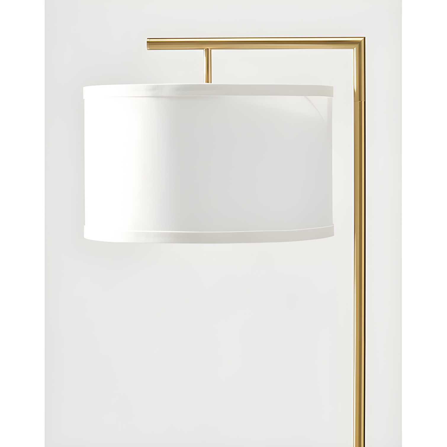 Montage Modern 60 in. Mid-Century Modern LED Floor Lamp with Fabric Drum Shade