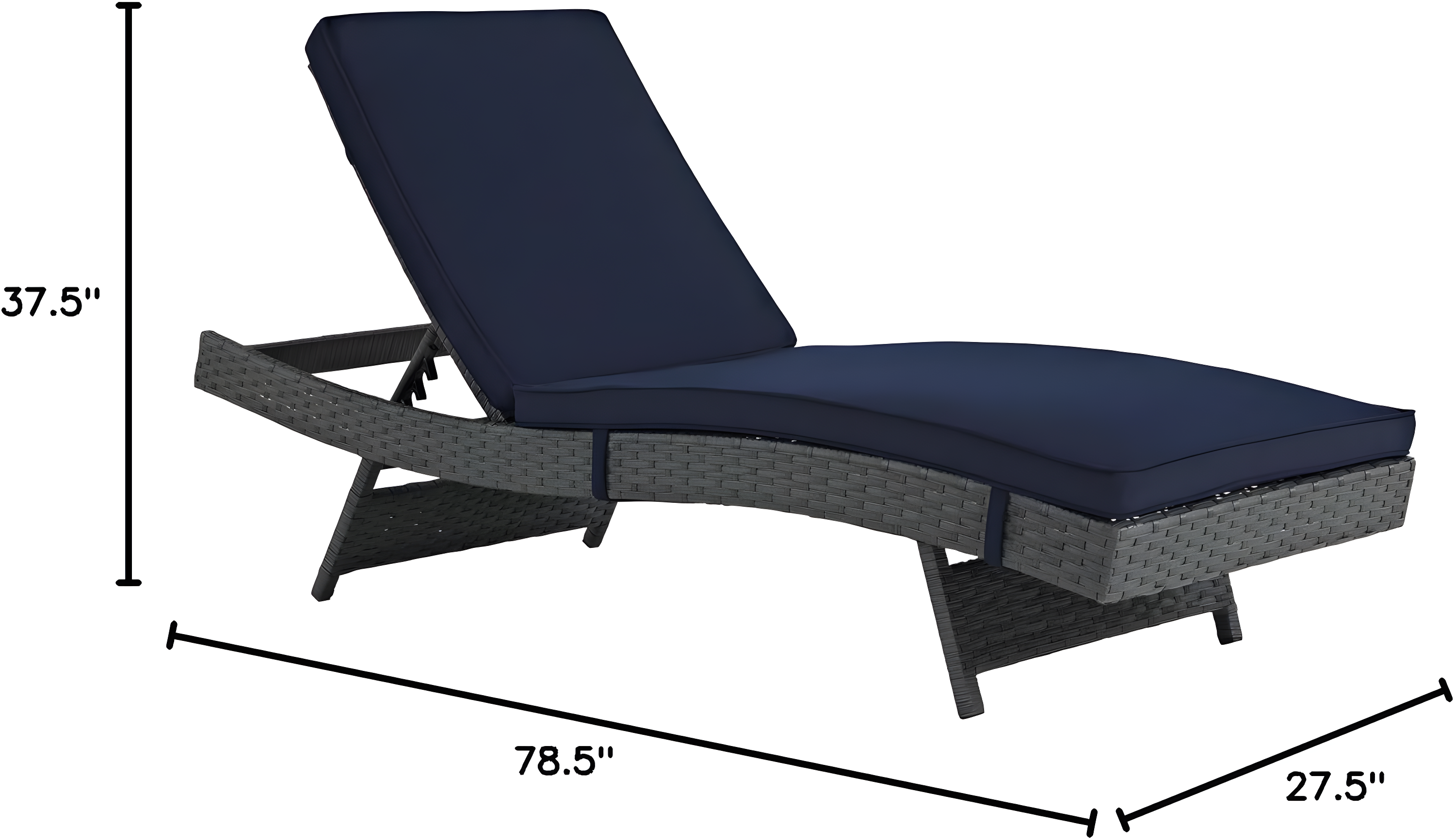 Modway Stopover Outdoor Patio Sunbrella Chaise