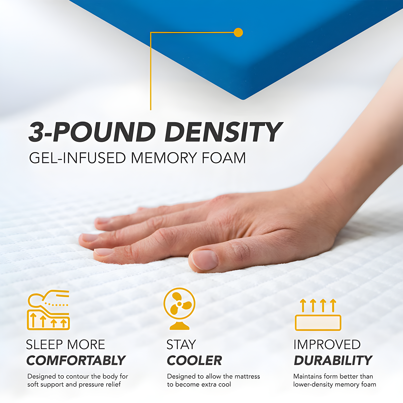 Dynasty Mattress 14.5'' Medium Gel Memory Foam Mattress