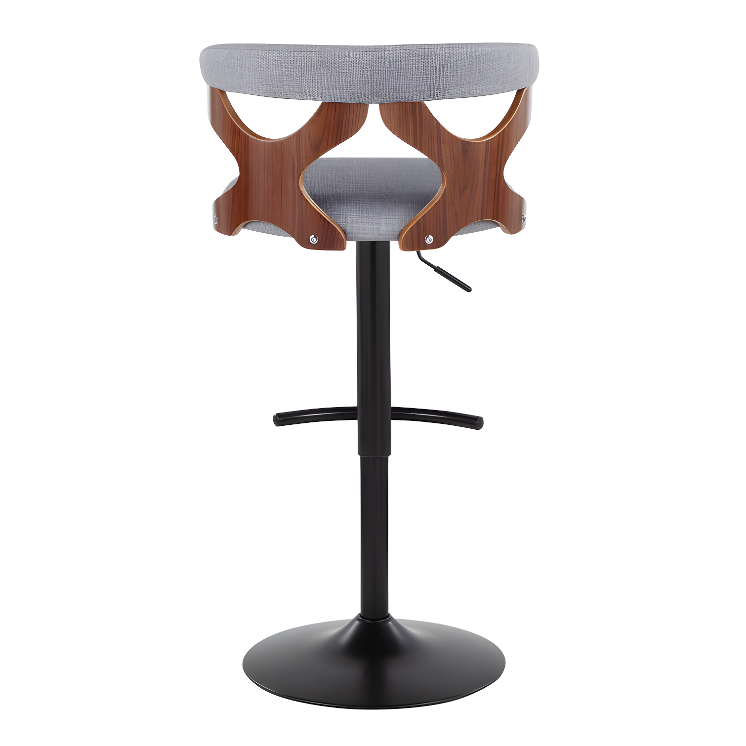 LumiSource Gardenia Swivel Upholstered Adjustable Height Counter Stool with Metal Frame (Set of 2)